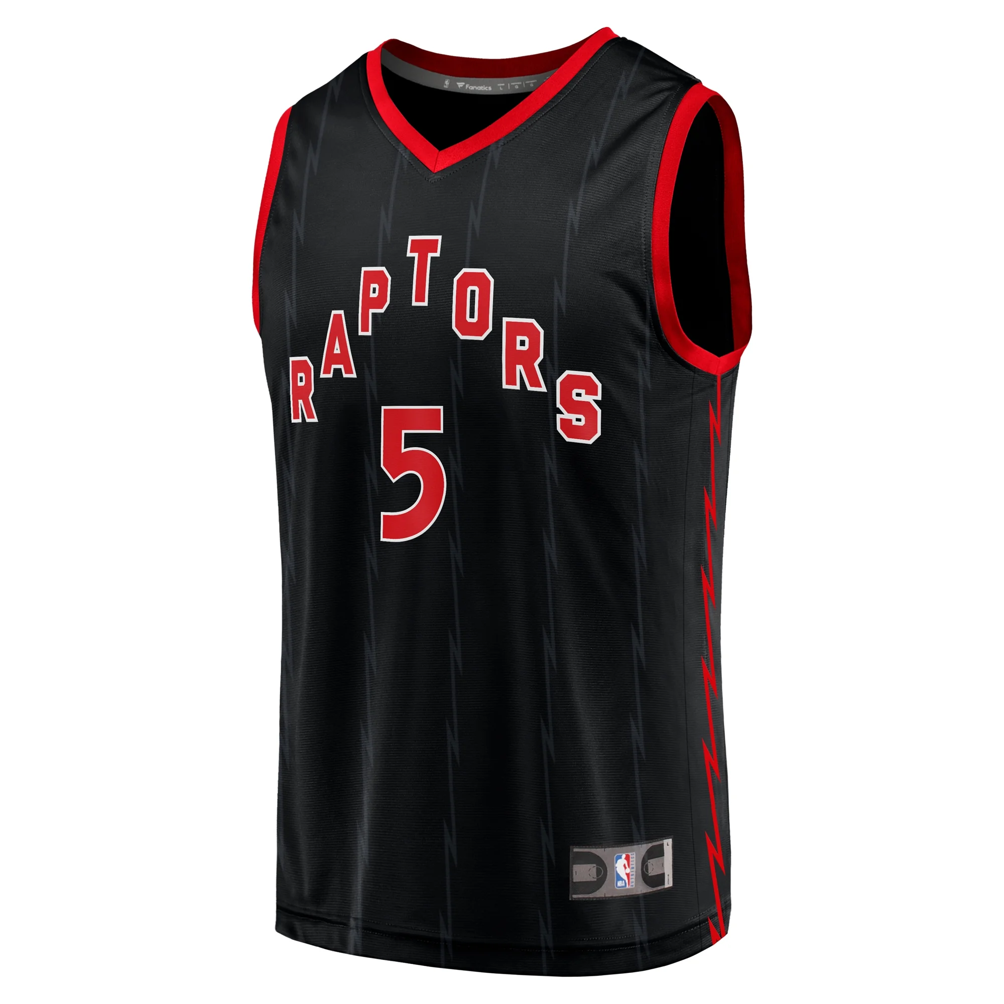 Men's Fanatics Immanuel Quickley Black Toronto Raptors Fast Break Player Jersey - Statement Edition