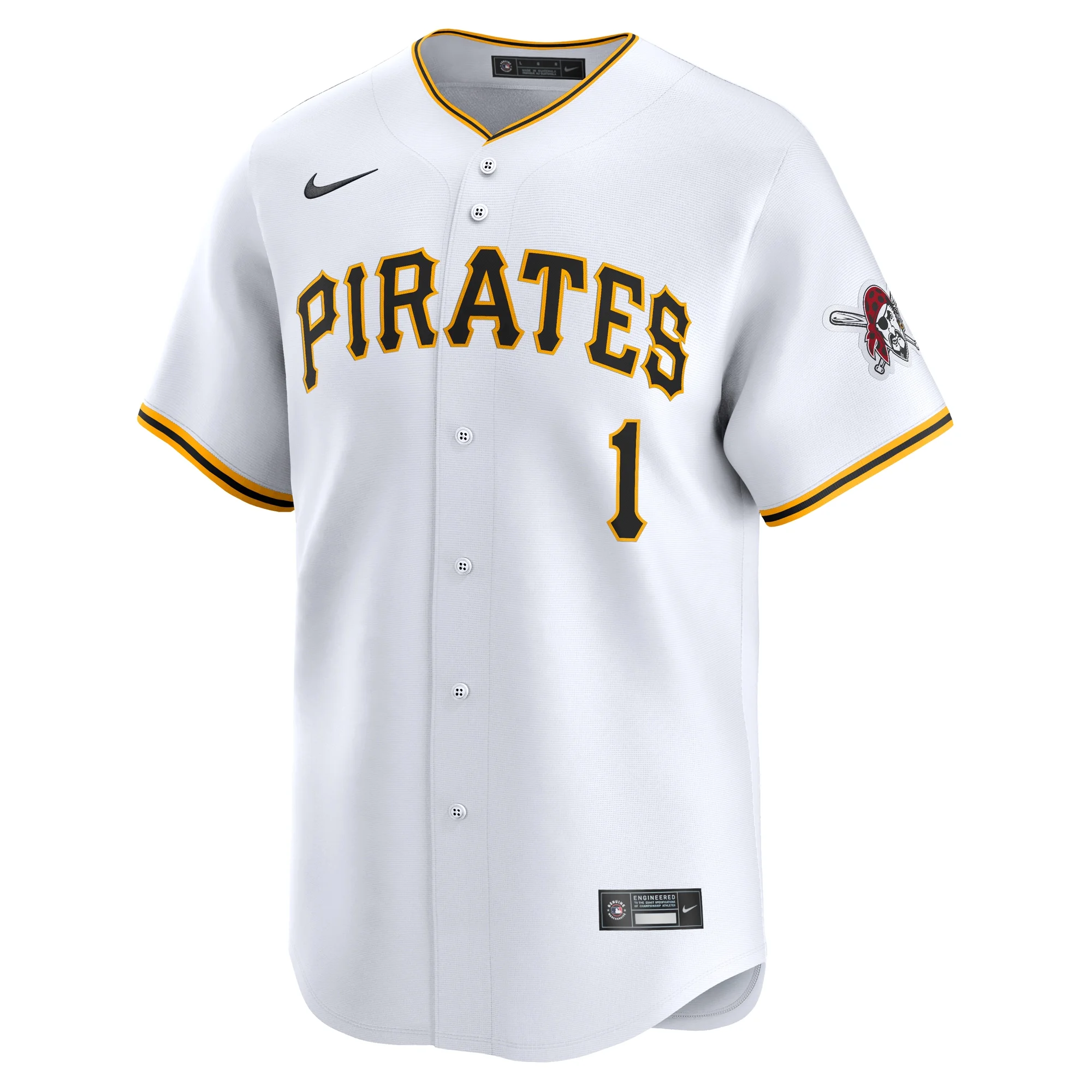 Men's Nike White Pittsburgh Pirates #1 Dad Home Limited Jersey