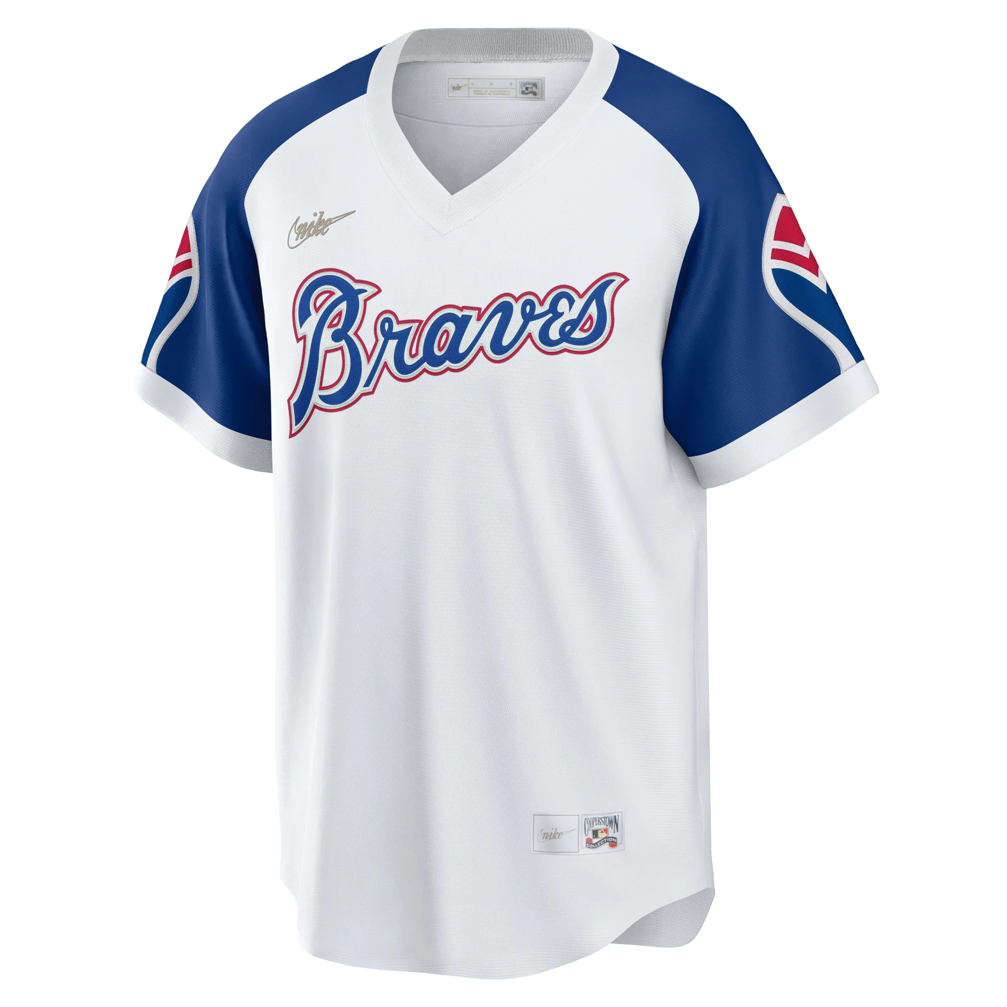 Men's Nike Hank Aaron White Atlanta Braves Home Cooperstown Collection Player Jersey