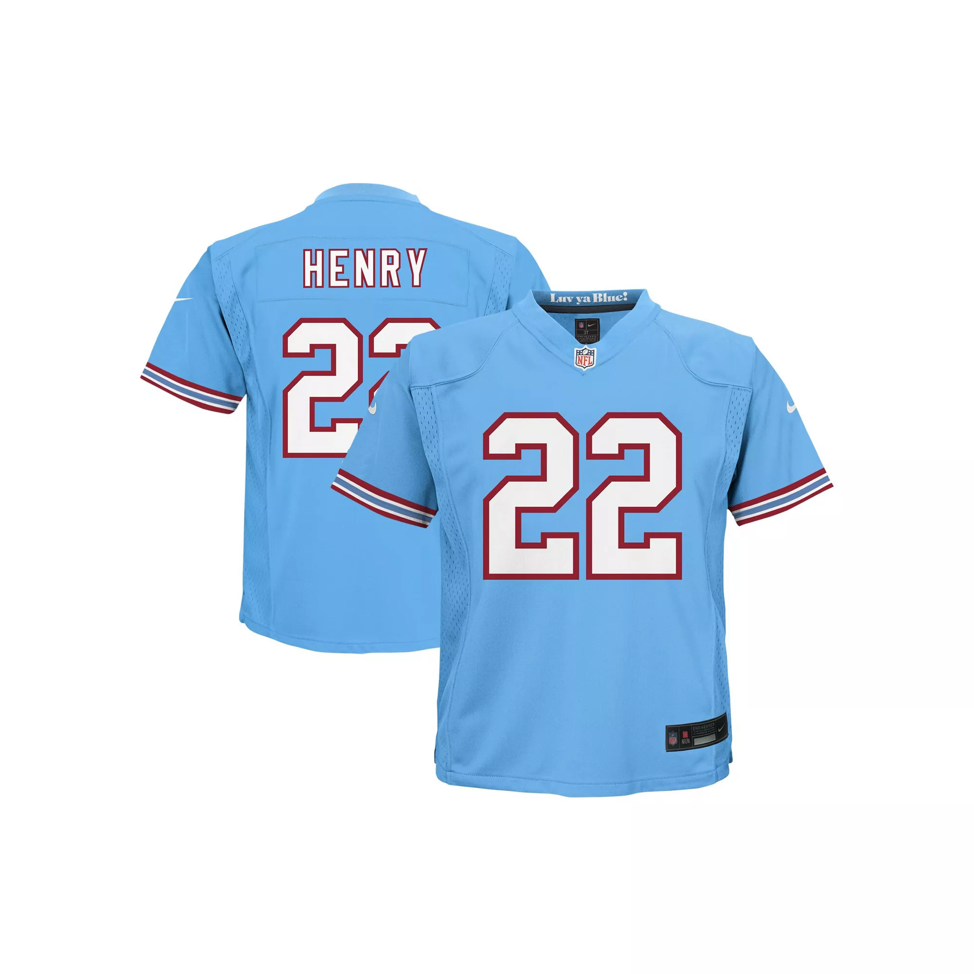 Preschool Nike Derrick Henry Light Blue Tennessee Titans Oilers Throwback Alternate Game Jersey