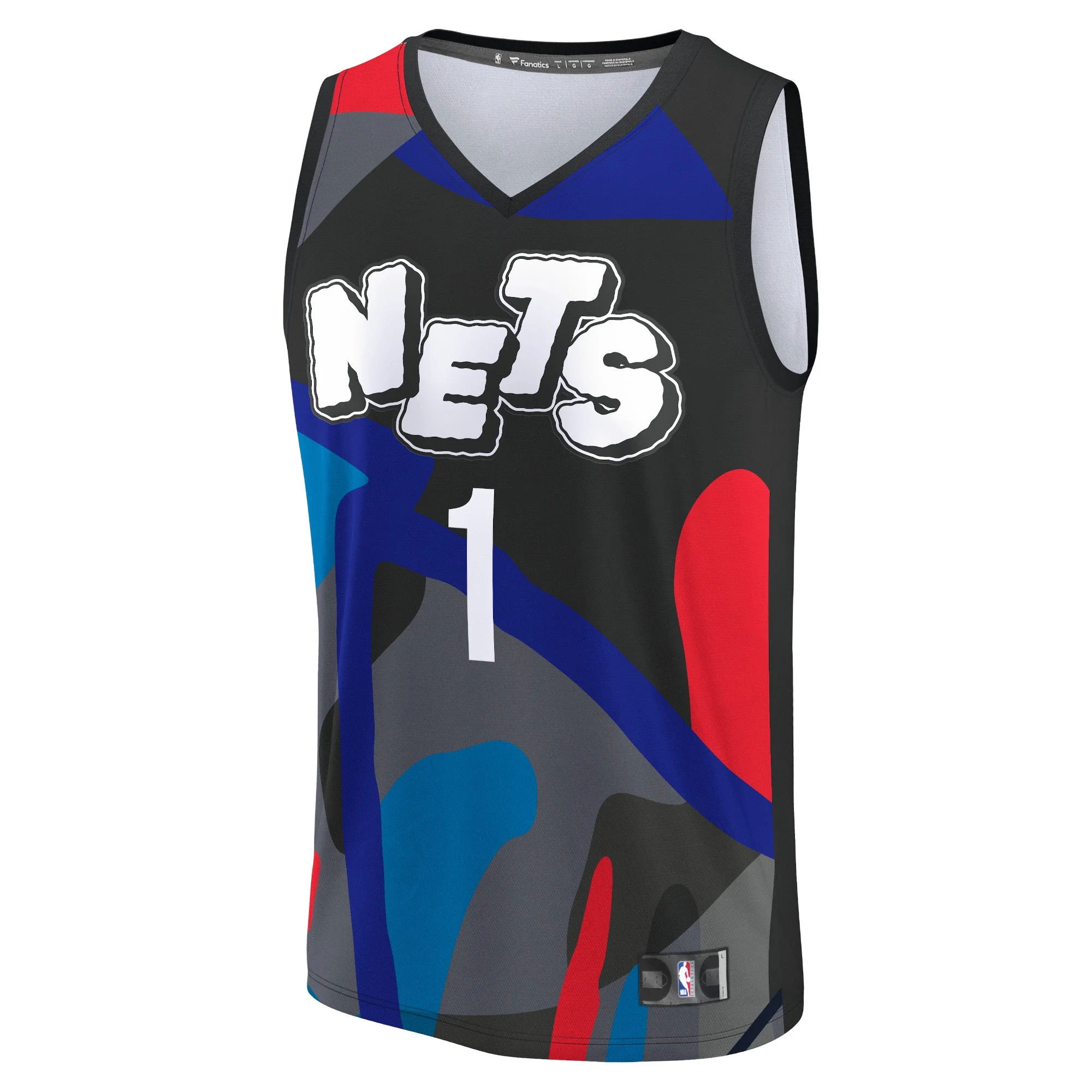 Youth Fanatics Mikal Bridges Black Brooklyn Nets Fast Break Jersey - City Edition
