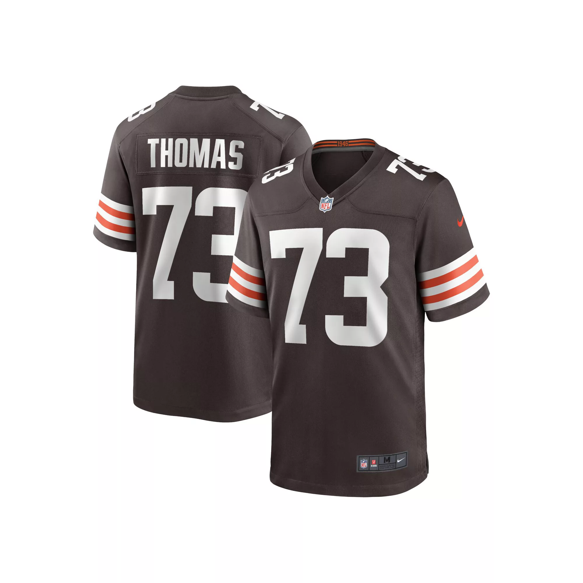 Men's Nike Joe Thomas Brown Cleveland Browns Retired Player Game Jersey