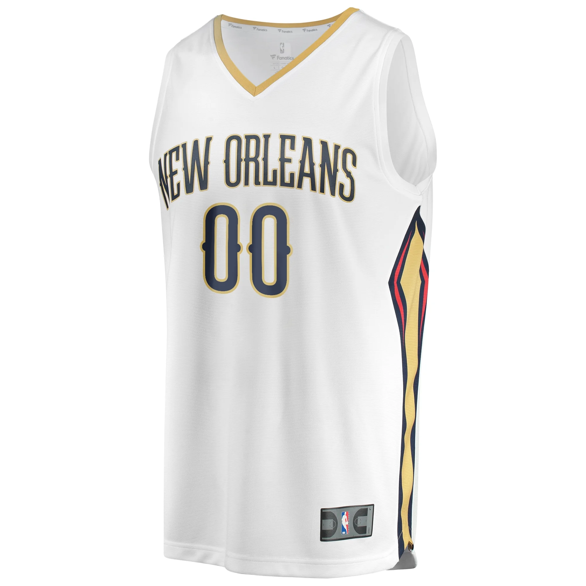 Unisex Fanatics White New Orleans Pelicans Custom Fast Break Jersey - Association Edition