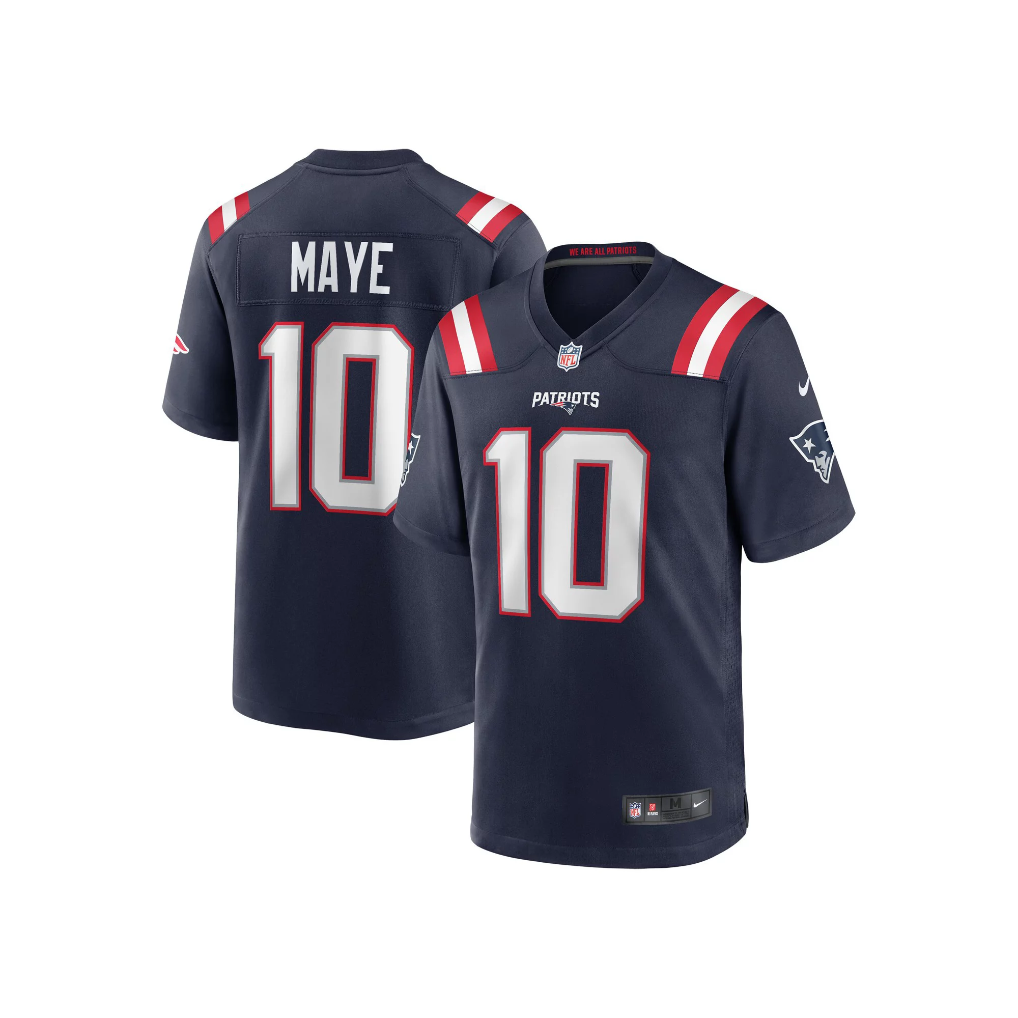 Men's Nike Drake Maye Navy New England Patriots 2024 NFL Draft First Round Pick Player Game Jersey