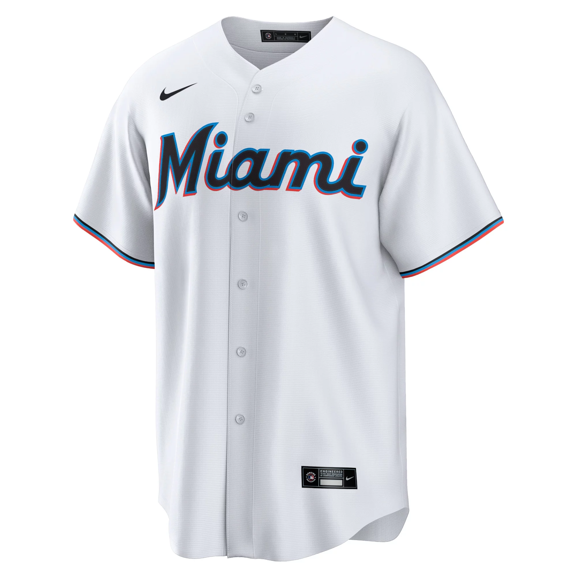 Men's Nike Sandy Alcantara White Miami Marlins Replica Player Jersey