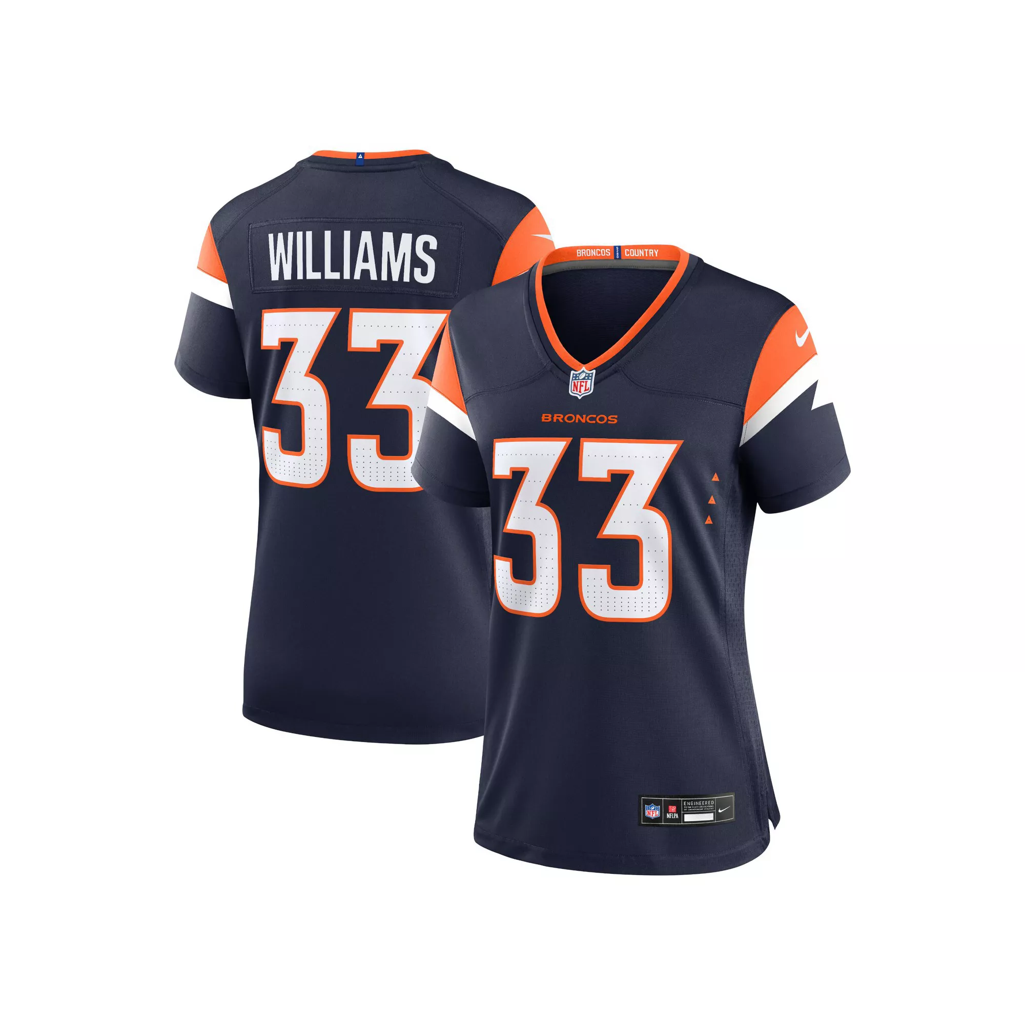 Women's Nike Javonte Williams Navy Denver Broncos Alternate Game Jersey
