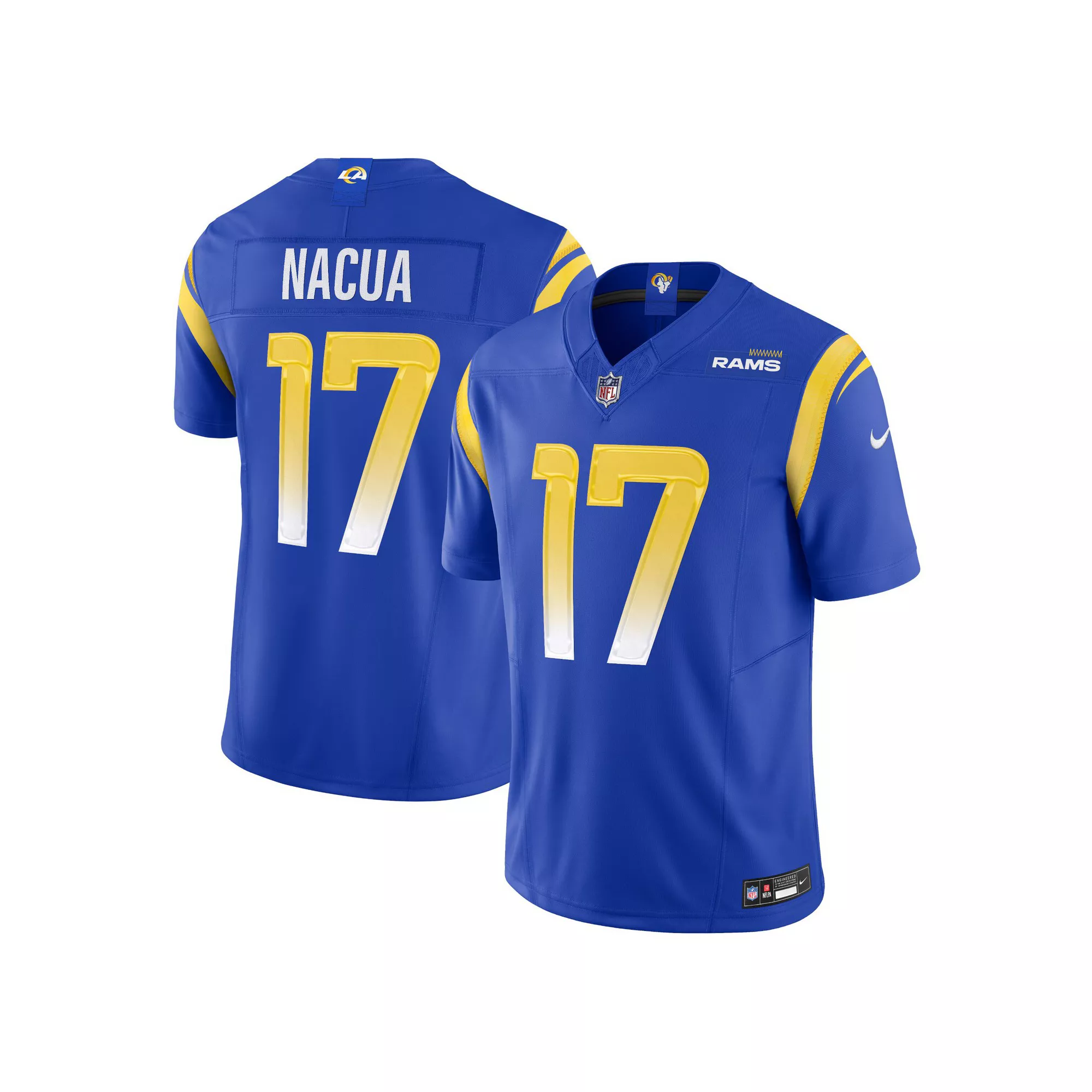 Men's Nike Puka Nacua Royal Los Angeles Rams Vapor F.U.S.E. Limited Jersey