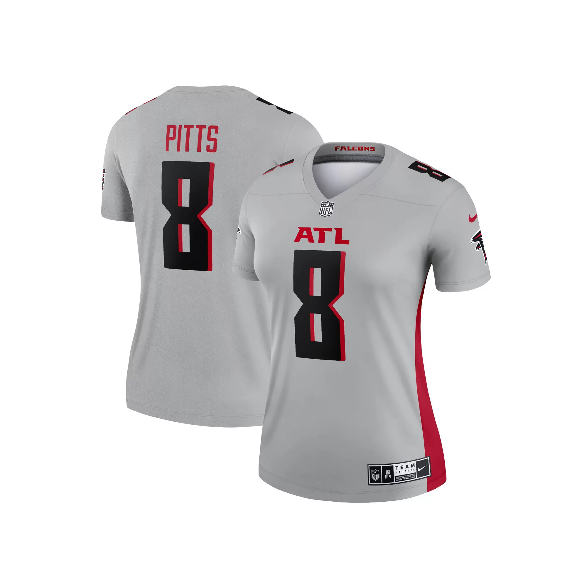 Women's Nike Kyle Pitts Gray Atlanta Falcons Inverted Legend Jersey