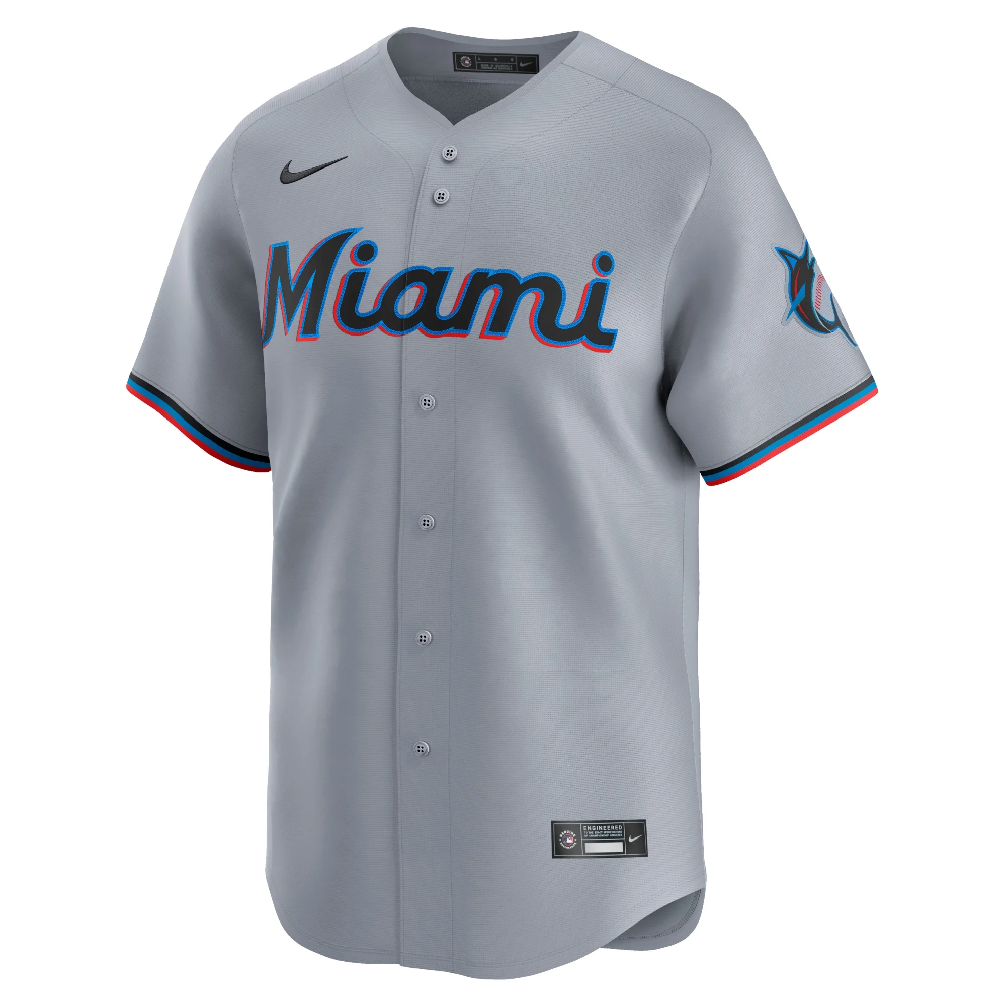 Men's Nike Jazz Chisholm Jr. Gray Miami Marlins Road Limited Player Jersey