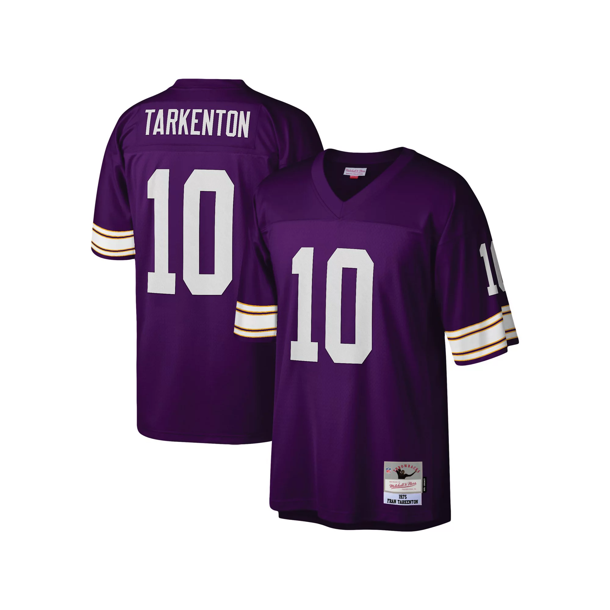 Men's Mitchell & Ness Fran Tarkenton Purple Minnesota Vikings Legacy Replica Jersey