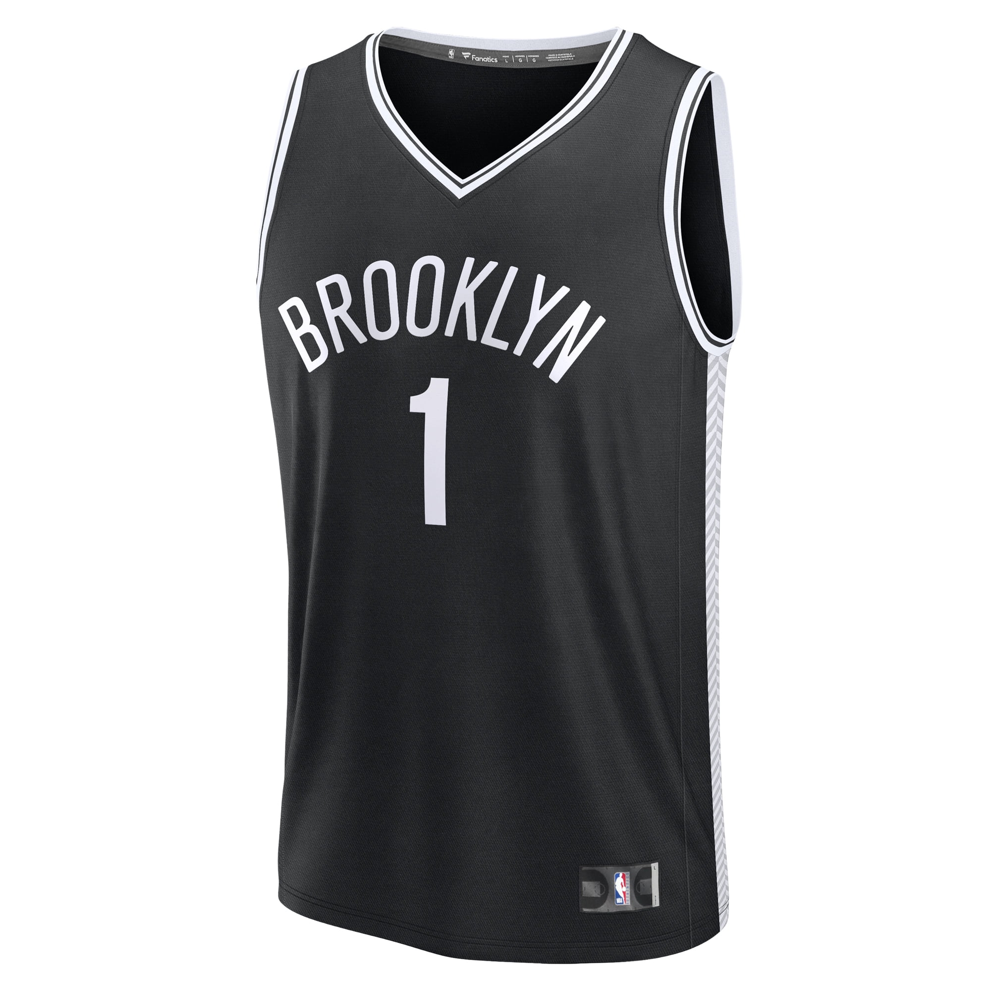 Youth Fanatics Mikal Bridges Black Brooklyn Nets Fast Break Player Jersey - Icon Edition