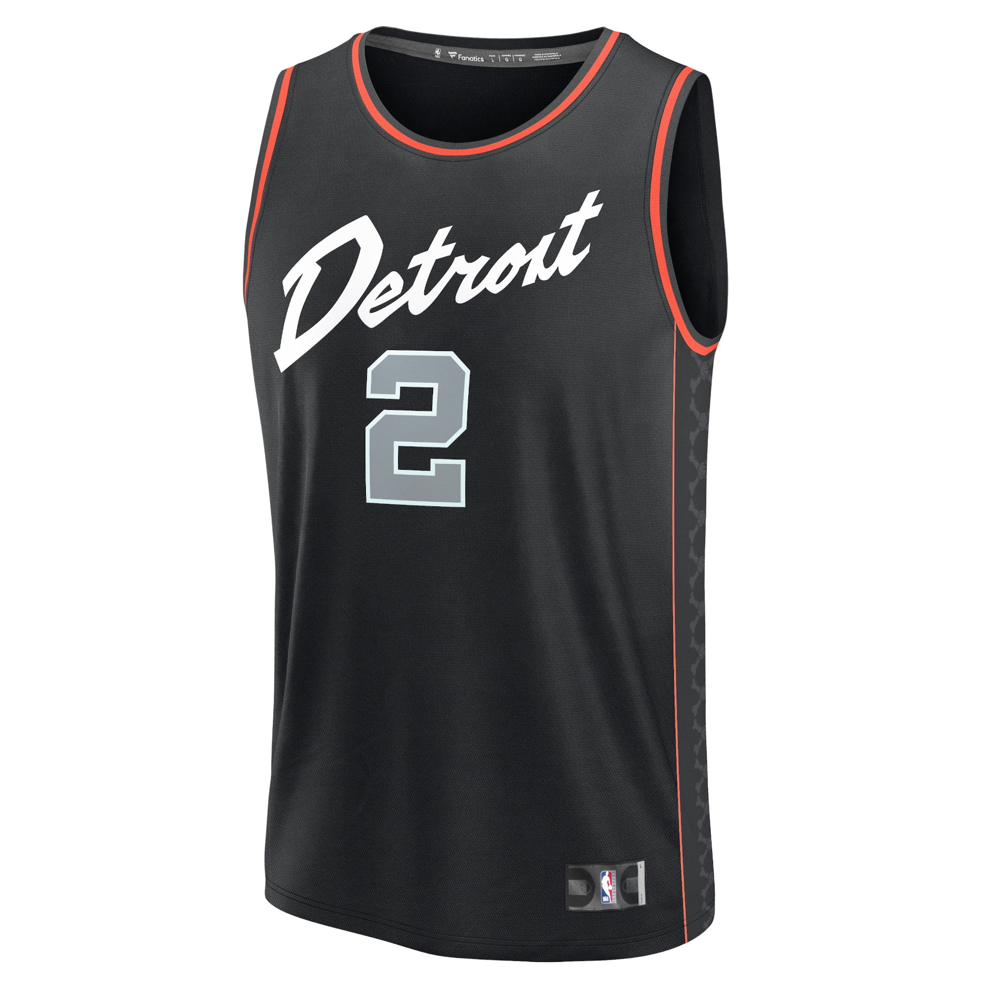 Youth Fanatics Cade Cunningham Black Detroit Pistons Fast Break Jersey - City Edition