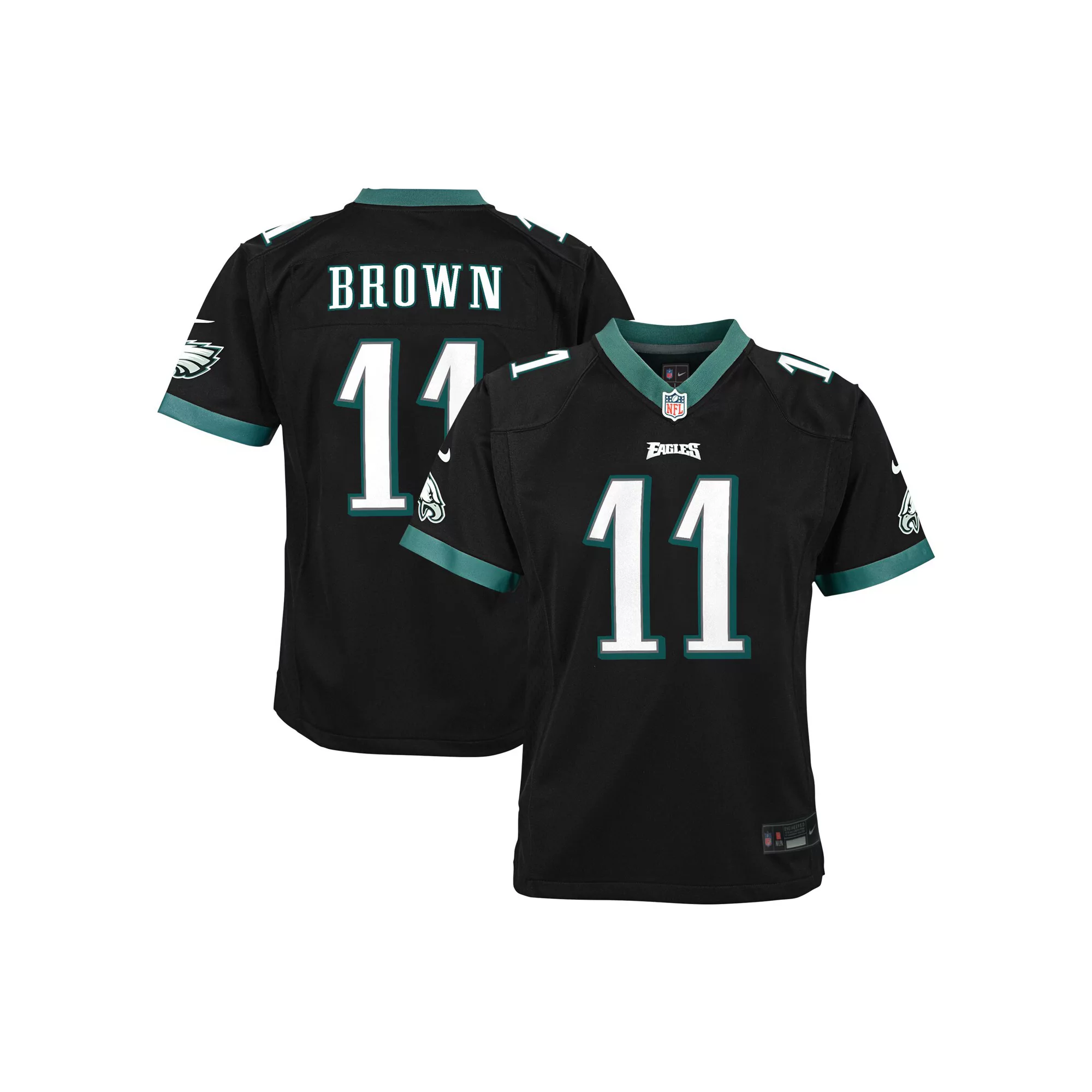Youth Nike A.J. Brown Black Philadelphia Eagles Game Jersey