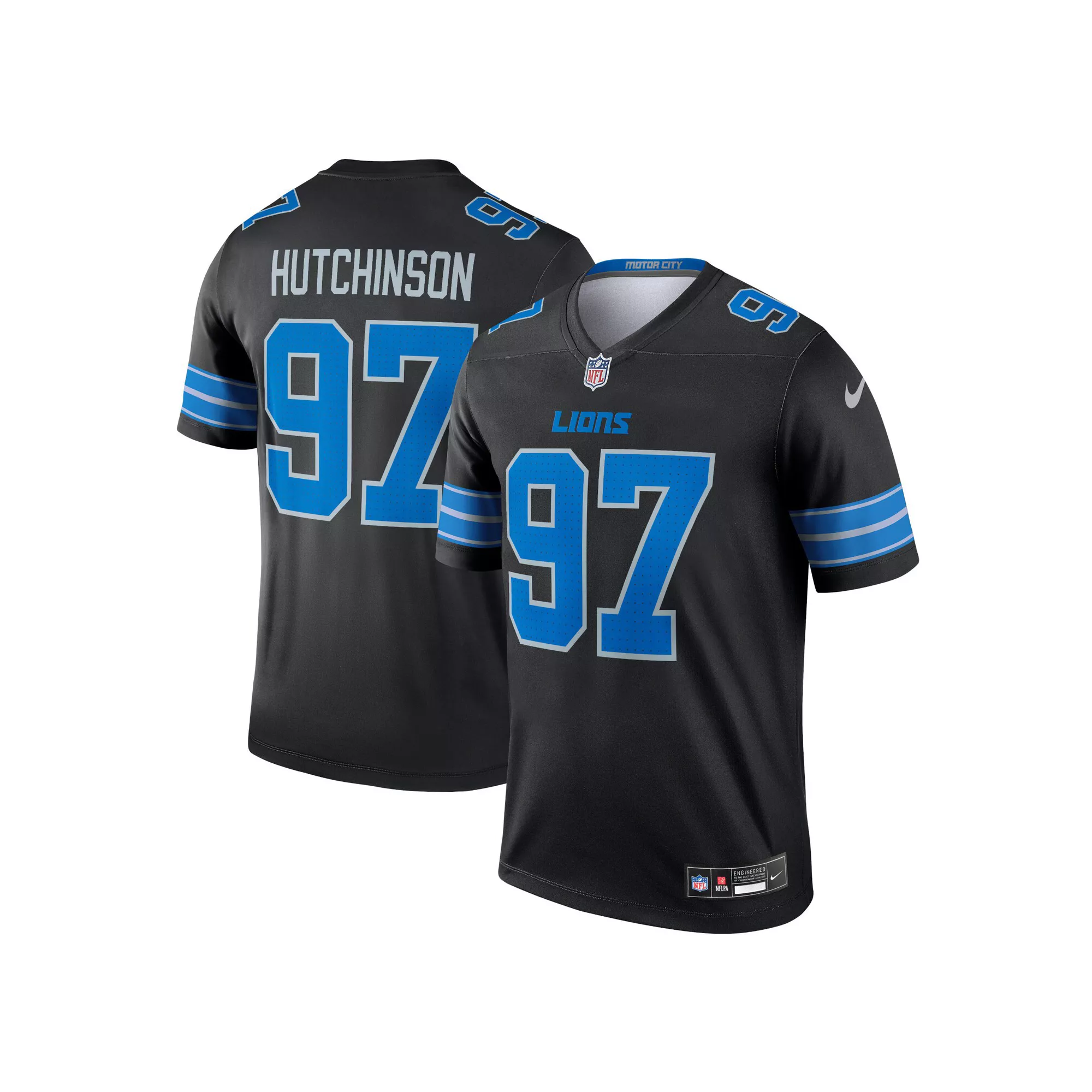 Men's Nike Aidan Hutchinson Black Detroit Lions Legend Jersey