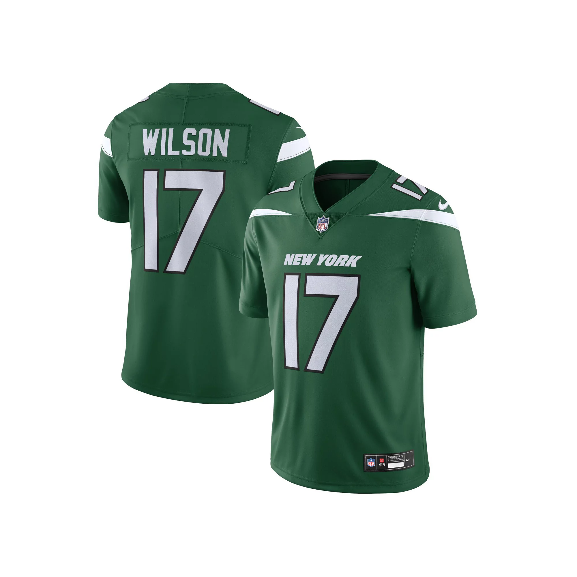 Men's Nike Garrett Wilson Gotham Green New York Jets Vapor Untouchable Limited Jersey