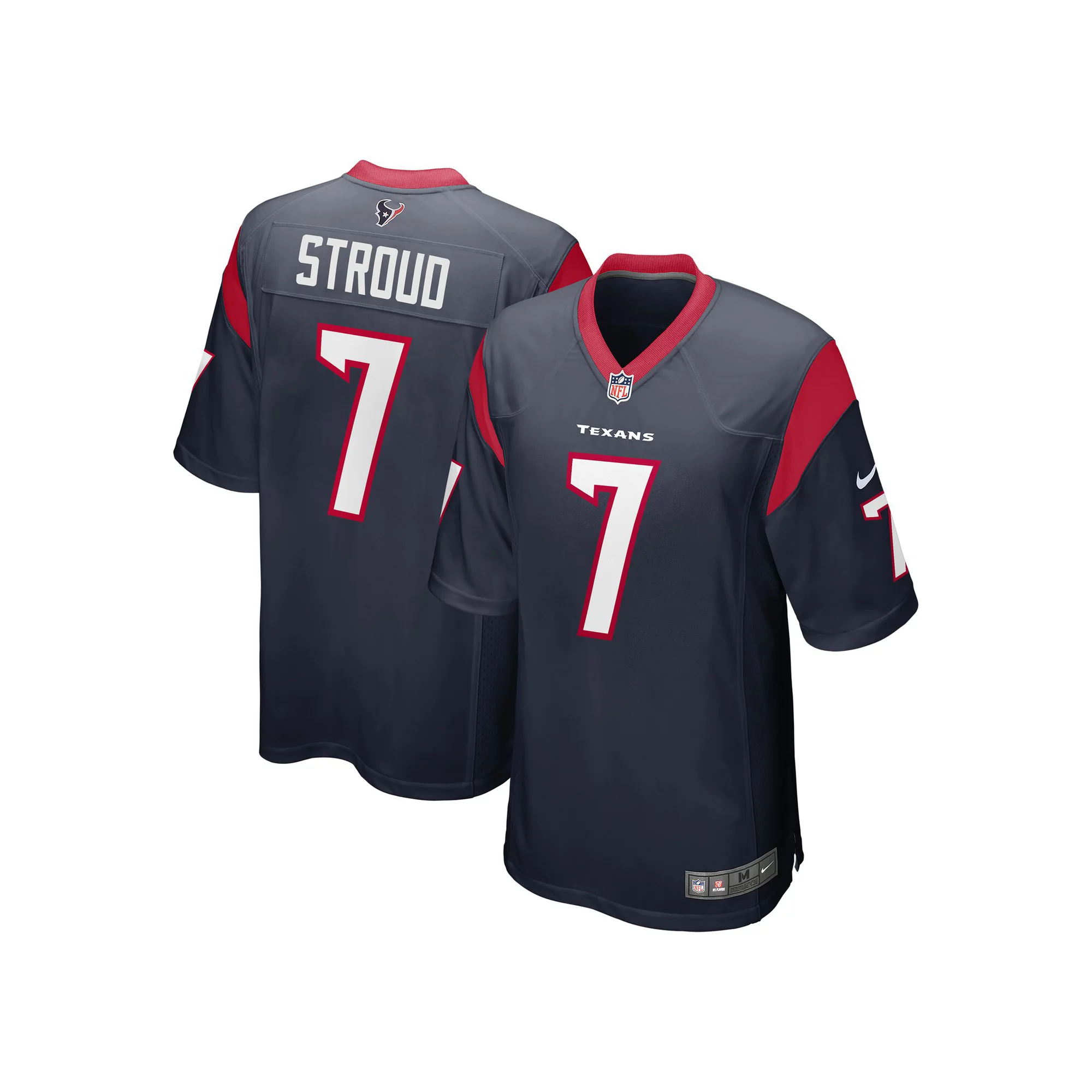 Men's Nike C.J. Stroud Navy Houston Texans 2023 NFL Draft First Round Pick Game Jersey