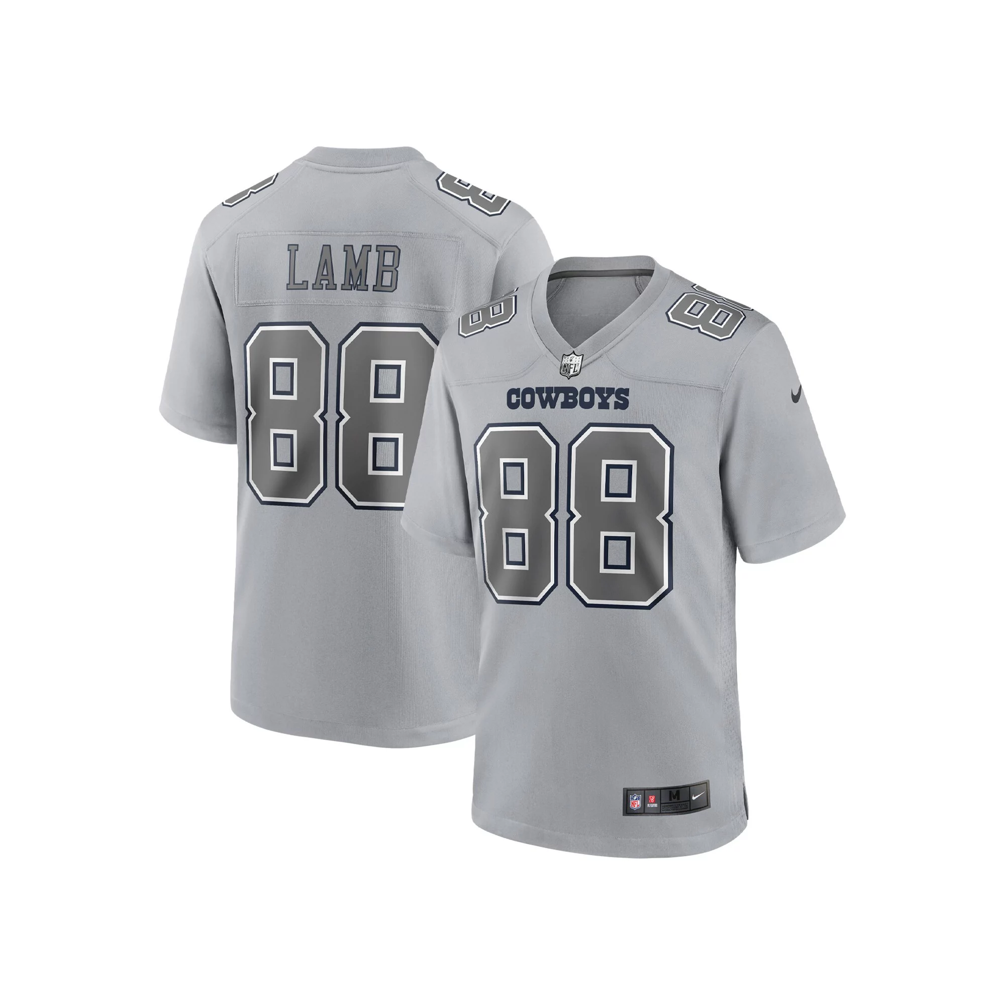 Men's Nike CeeDee Lamb Gray Dallas Cowboys Atmosphere Fashion Game Jersey