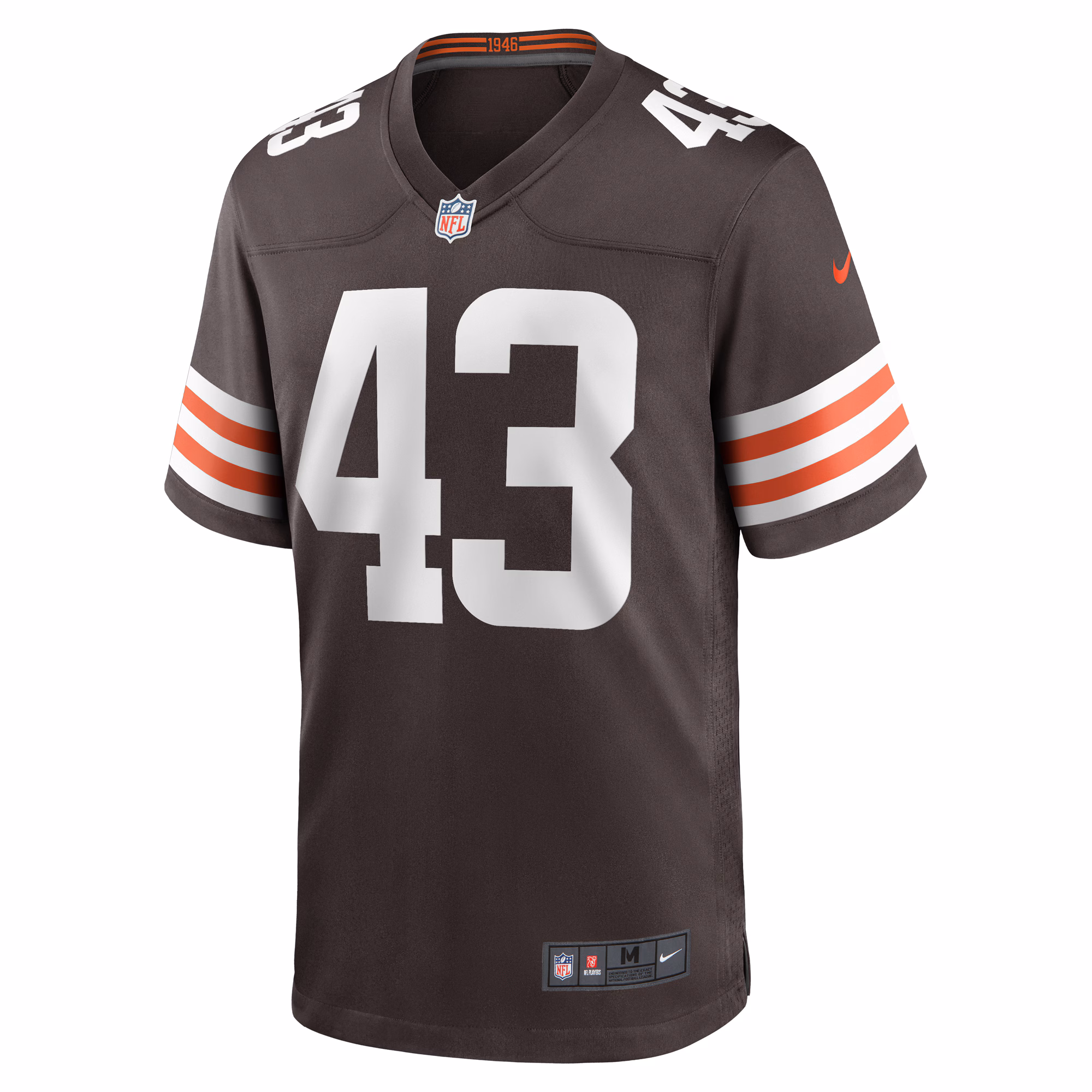 Mohamoud Diabate Cleveland Browns Nike Team Game Jersey -  Brown