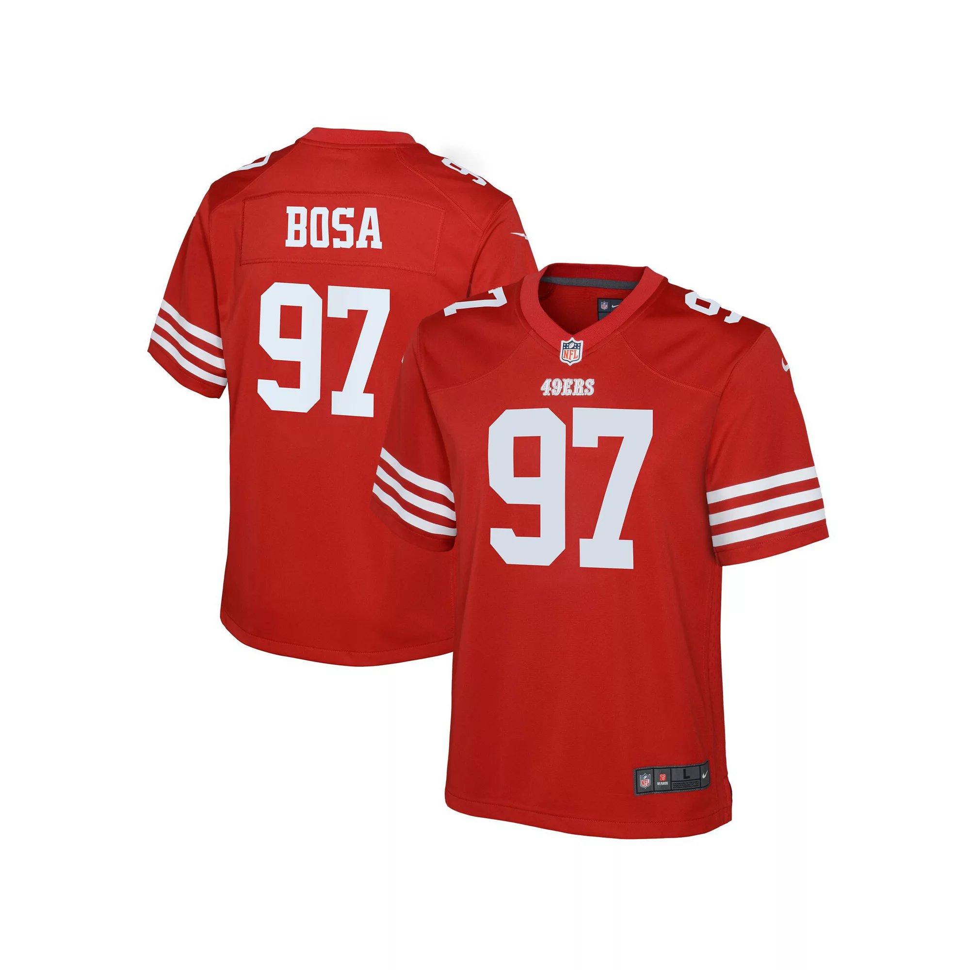 Youth Nike Nick Bosa Scarlet San Francisco 49ers Game Jersey