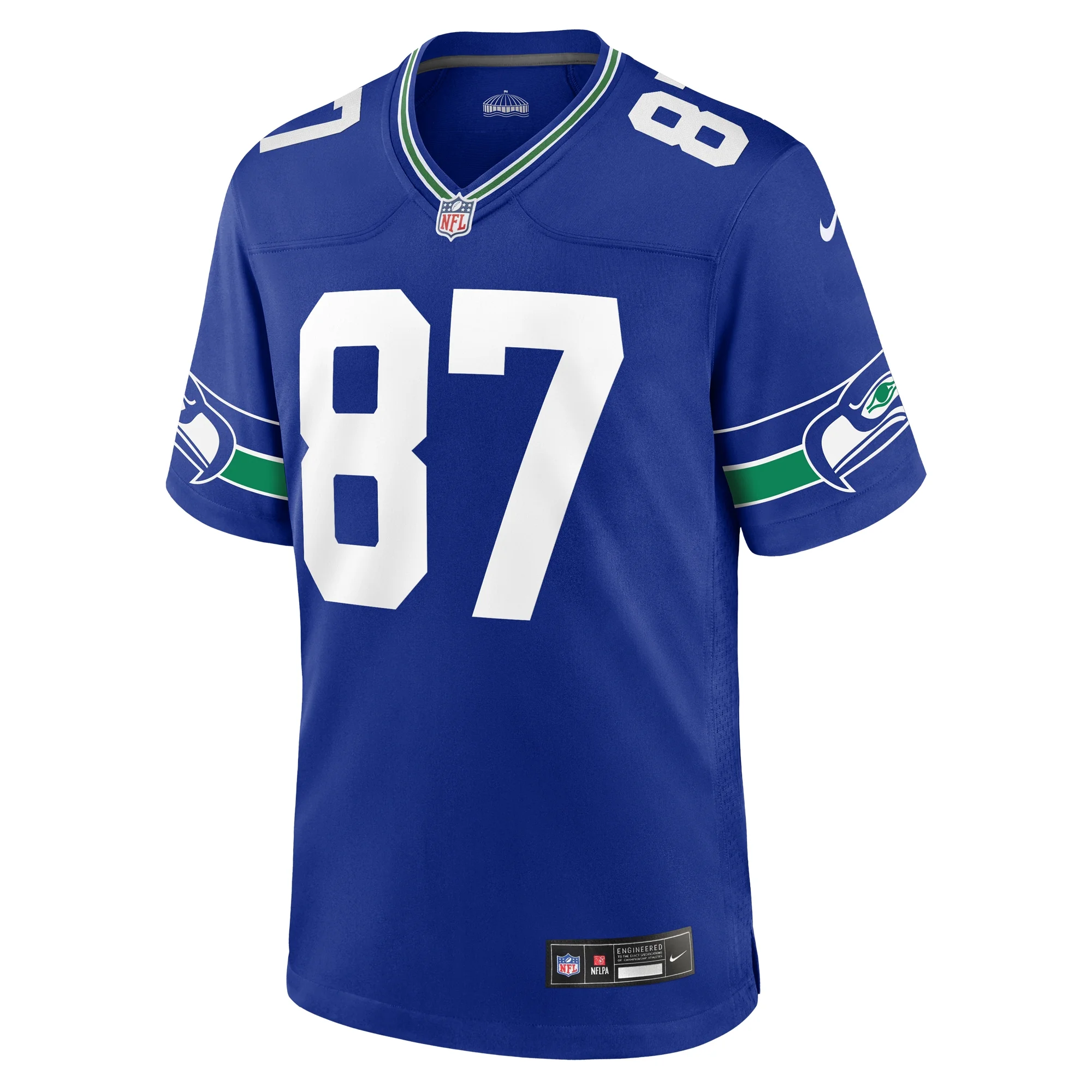 Men's Nike Noah Fant Royal Seattle Seahawks Throwback Player Game Jersey