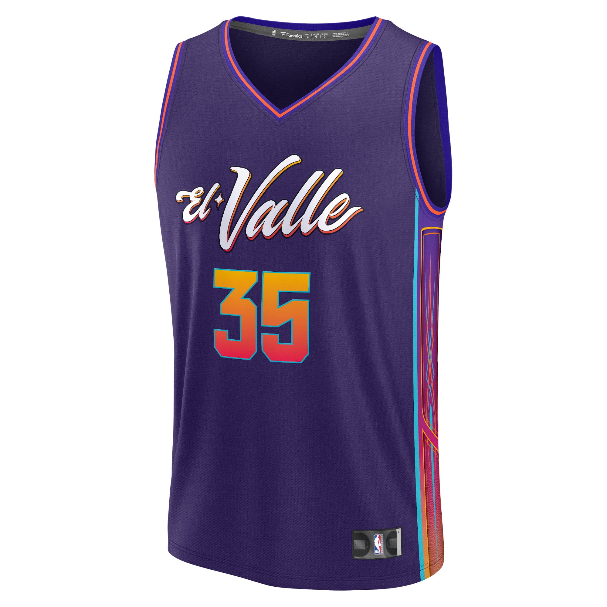 Men's Fanatics Kevin Durant Purple Phoenix Suns Fast Break Jersey - City Edition