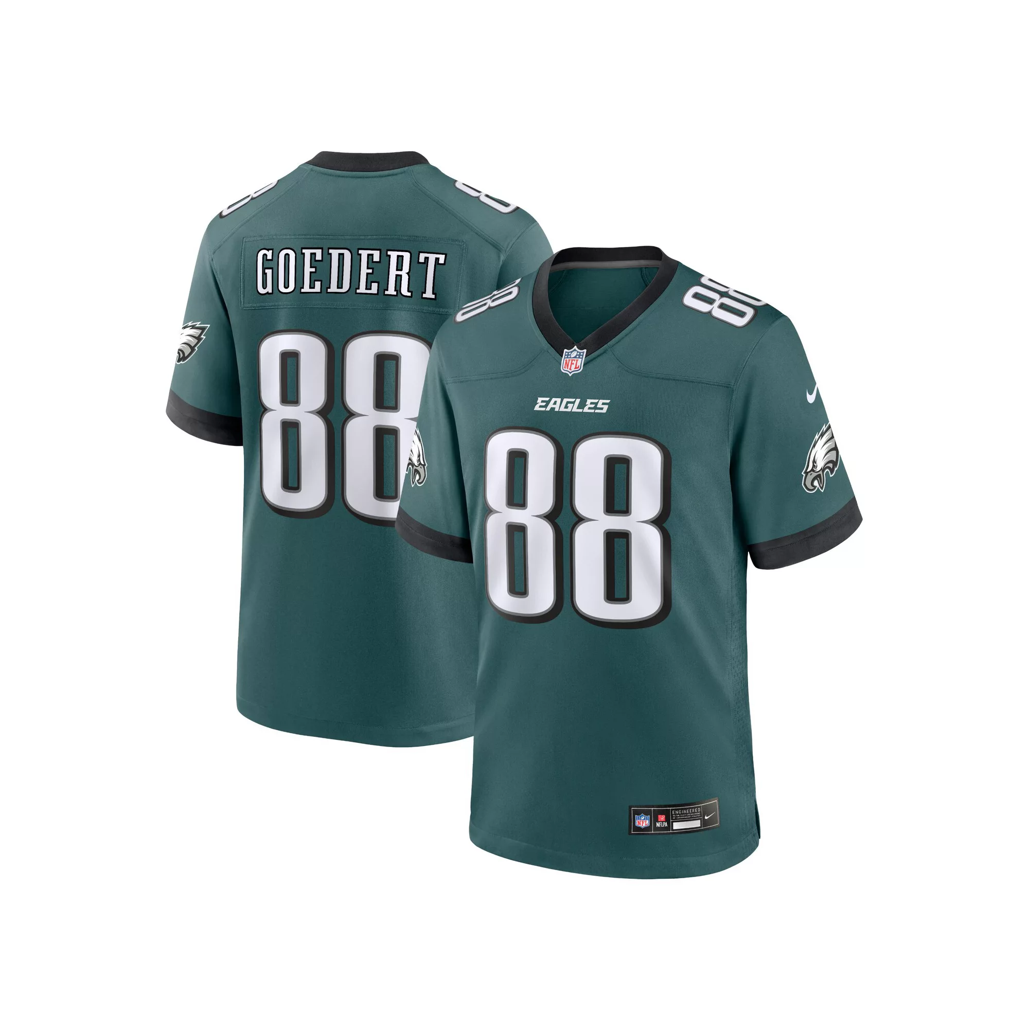 Men's Nike Dallas Goedert Midnight Green Philadelphia Eagles Team Game Jersey
