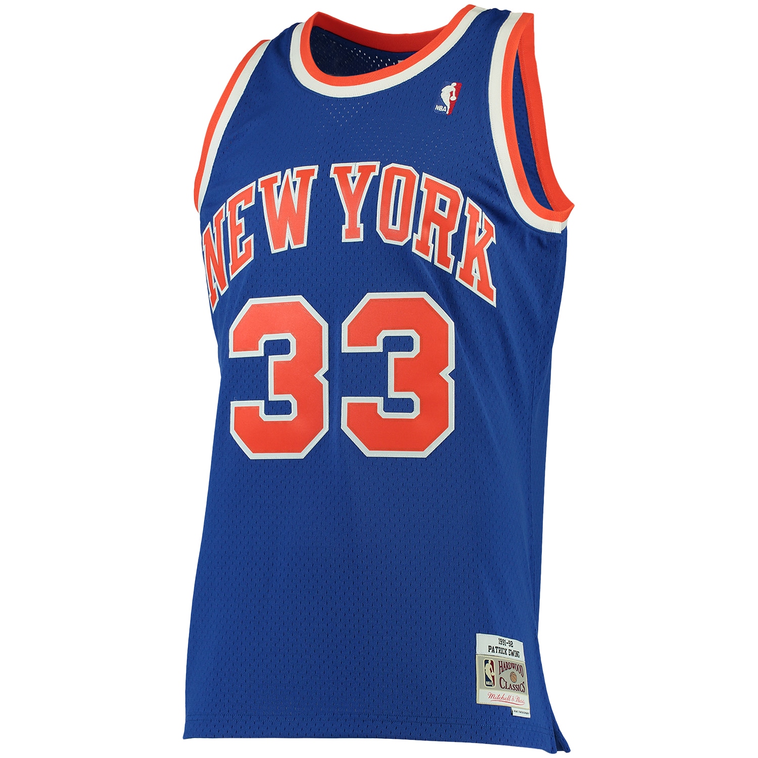 Men's Mitchell & Ness Patrick Ewing Blue New York Knicks Big & Tall Hardwood Classics Jersey