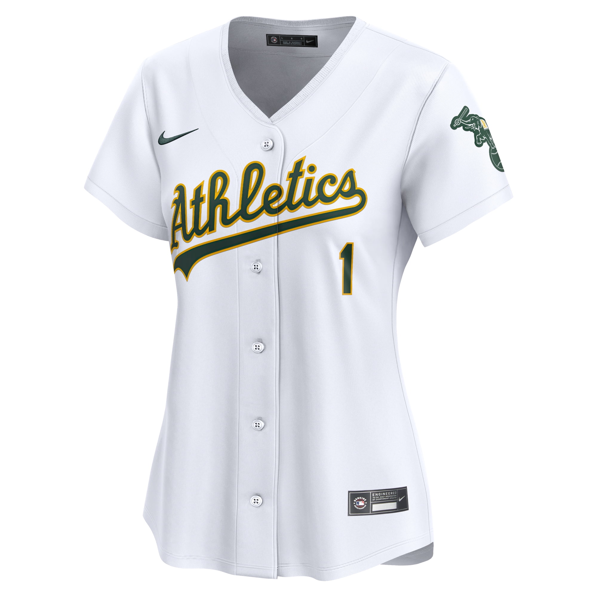 Women's Nike White Oakland Athletics #1 Mom Home Limited Jersey