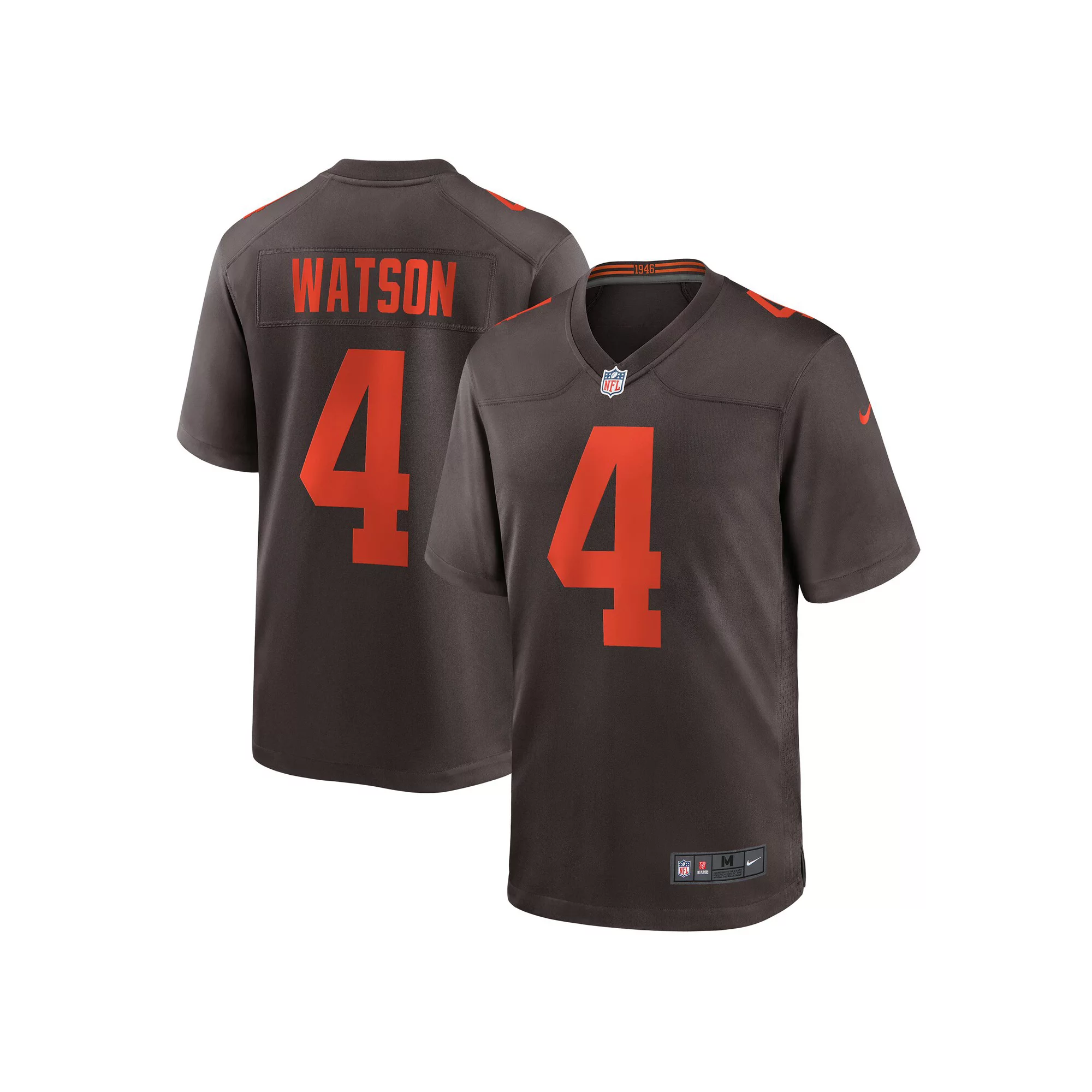 Men's Nike Deshaun Watson Brown Cleveland Browns Alternate Game Jersey