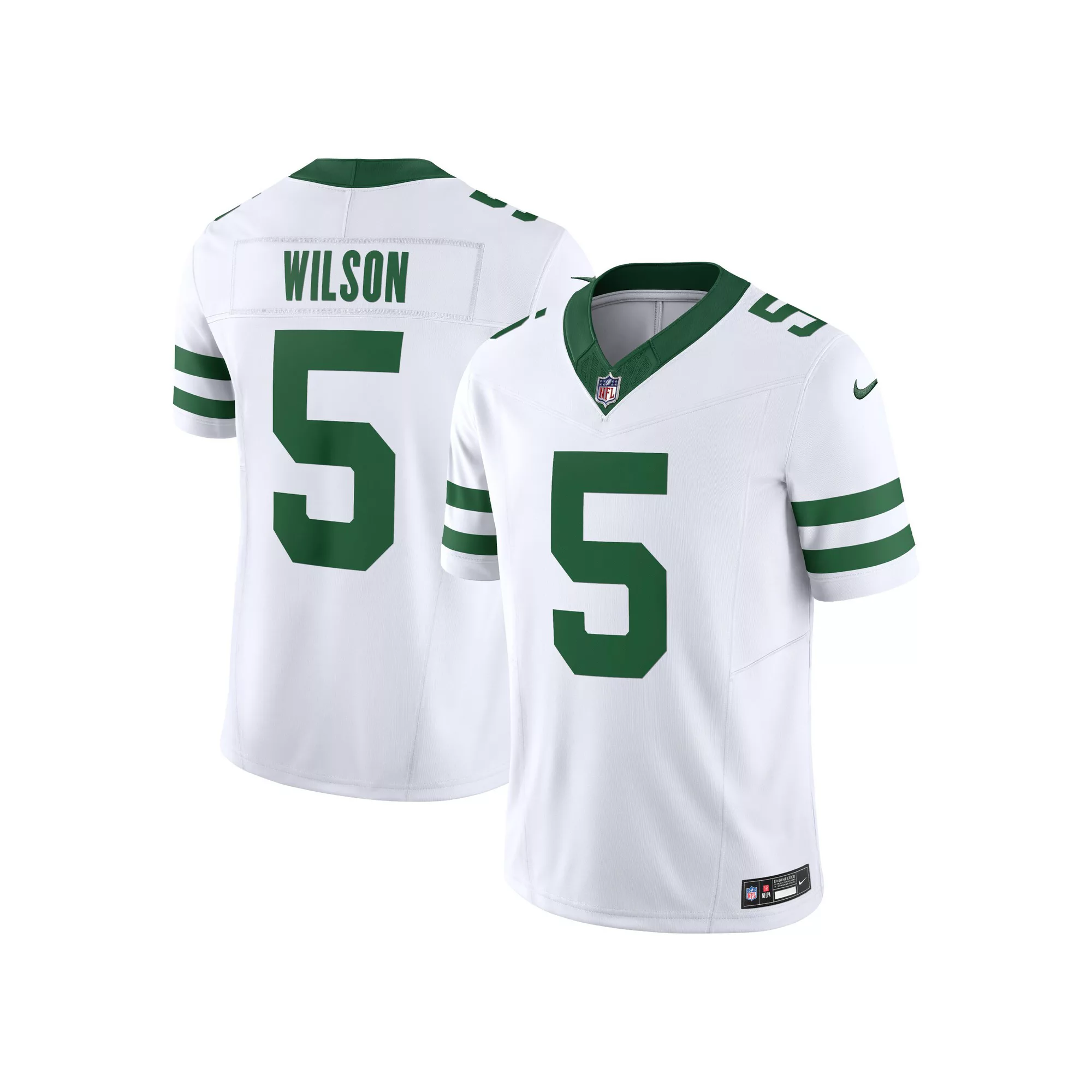 Men's Nike Garrett Wilson Legacy White New York Jets Vapor F.U.S.E. Limited Jersey