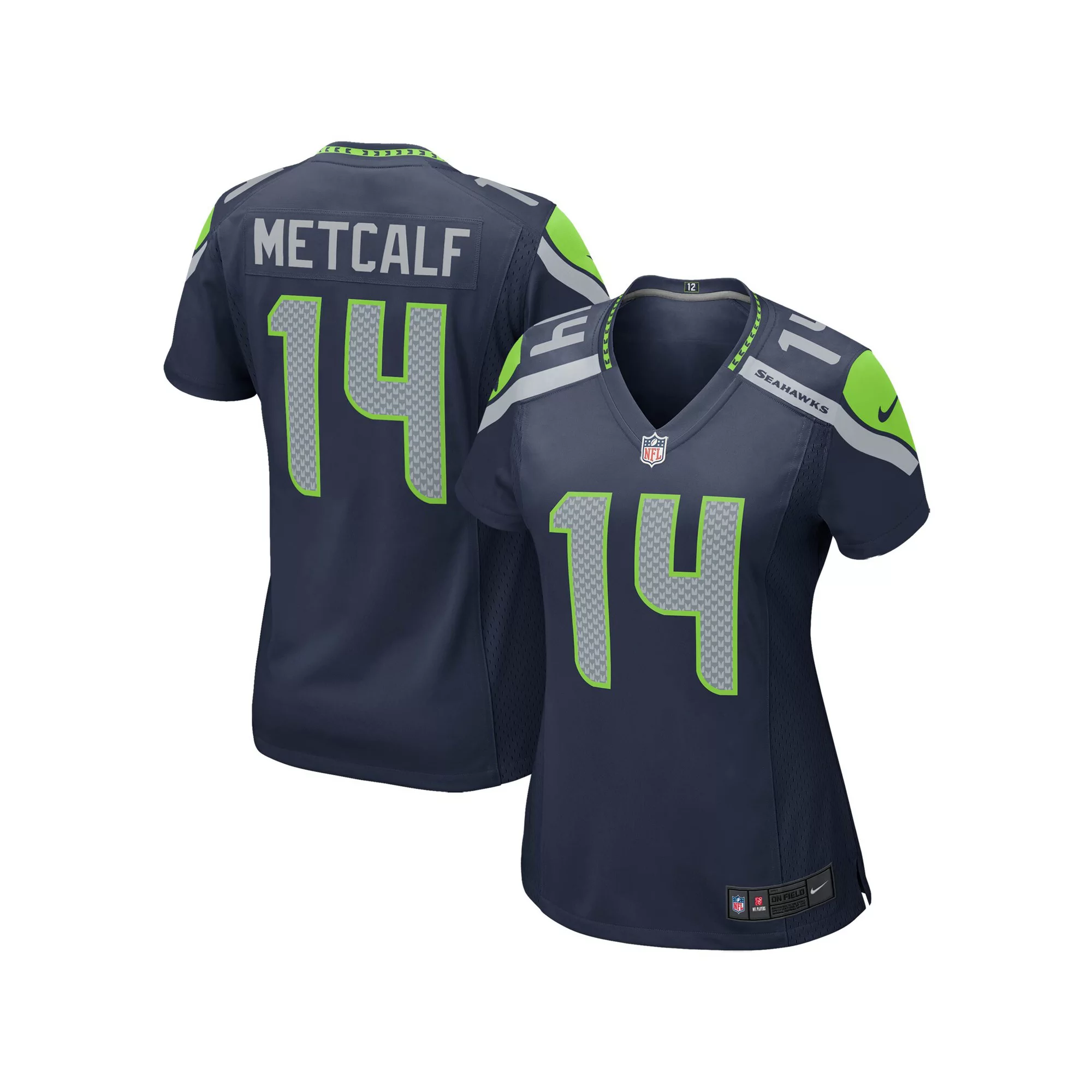 Women's Nike DK Metcalf College Navy Seattle Seahawks Game Player Jersey