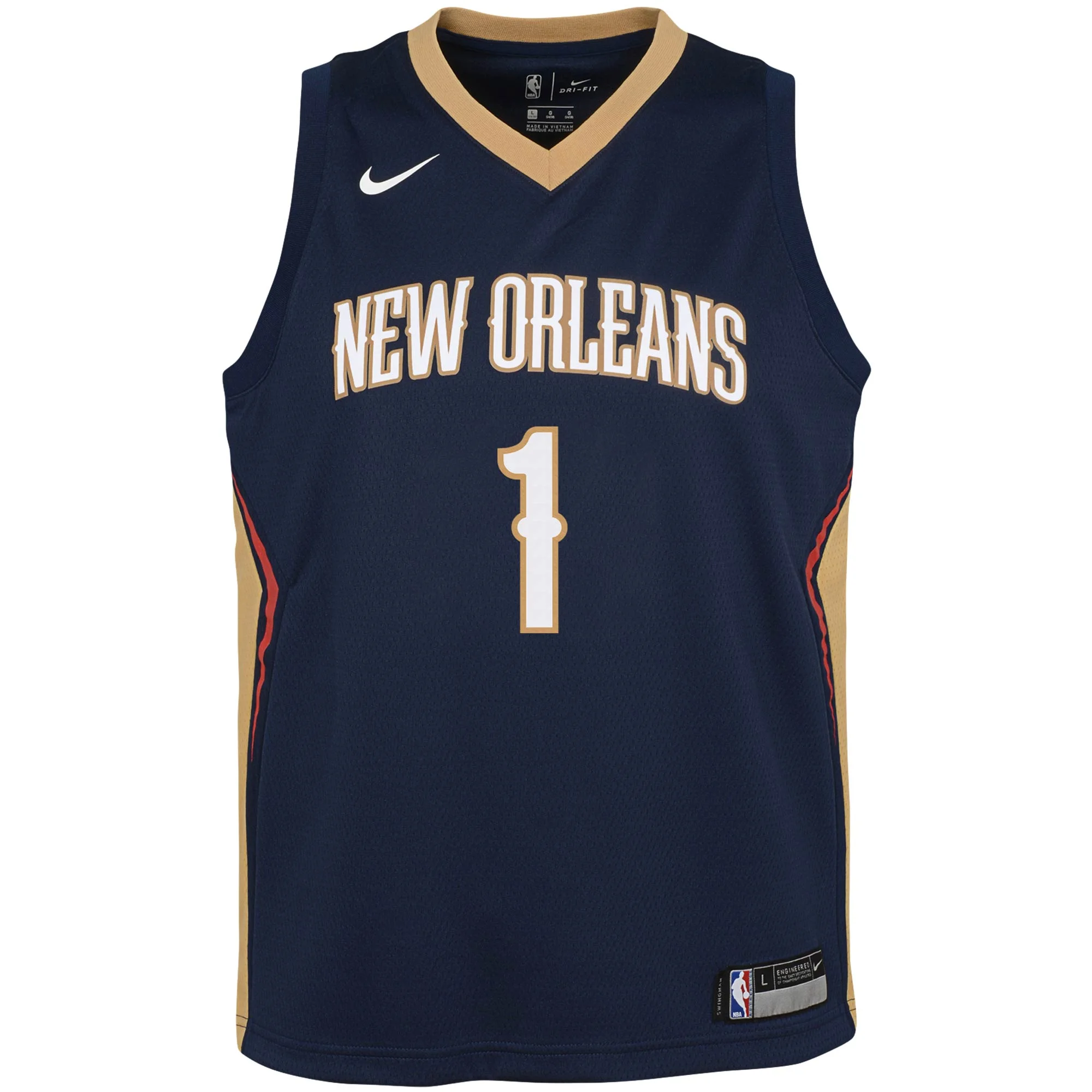 Youth Nike Zion Williamson Navy New Orleans Pelicans Swingman Jersey - Icon Edition