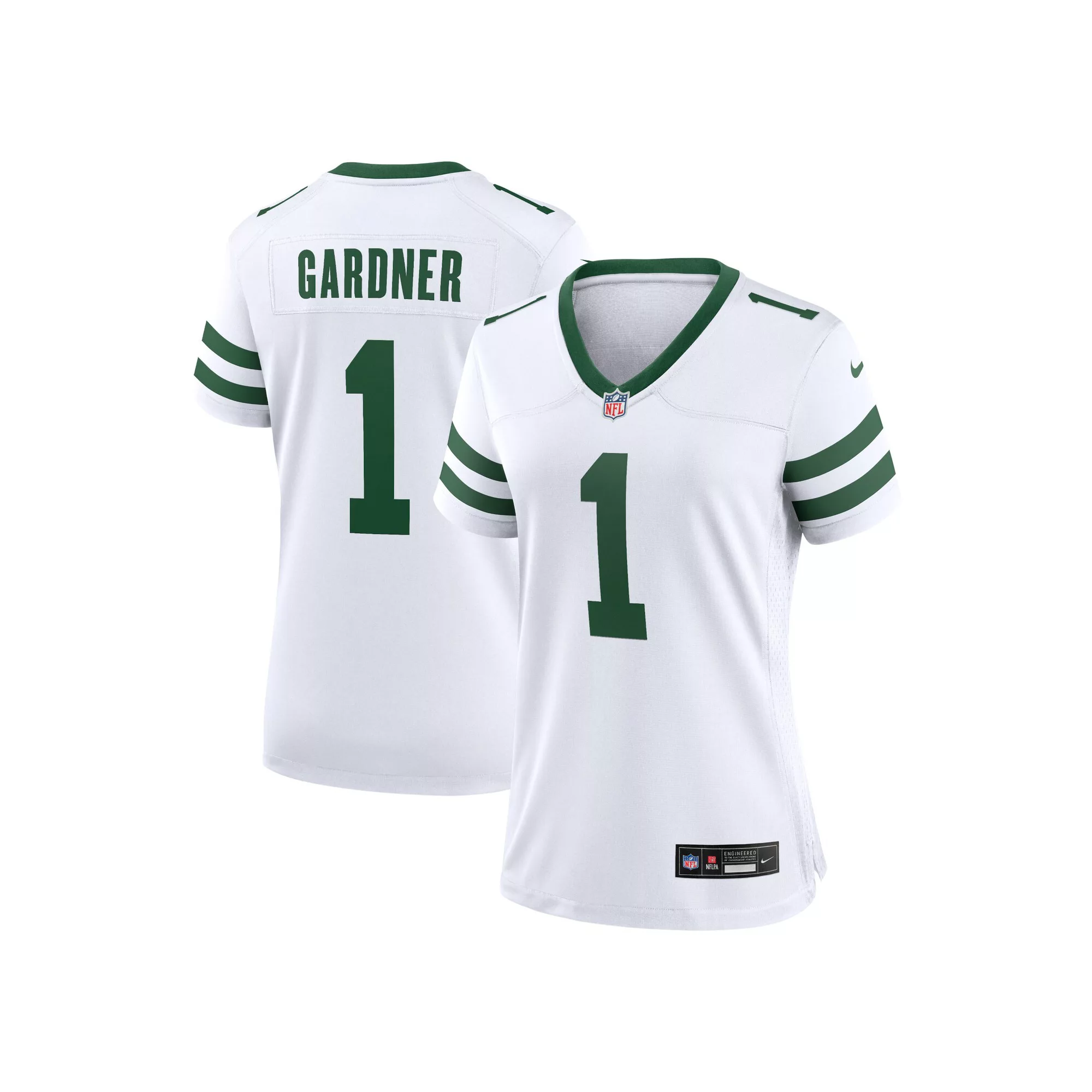 Women's Nike Ahmad Sauce Gardner Legacy White New York Jets Game Player Jersey