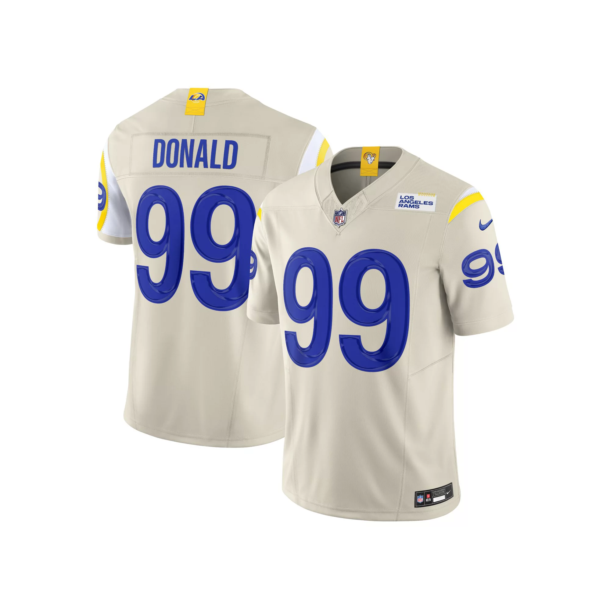 Men's Nike Aaron Donald Bone Los Angeles Rams Alternate Vapor F.U.S.E. Limited Jersey