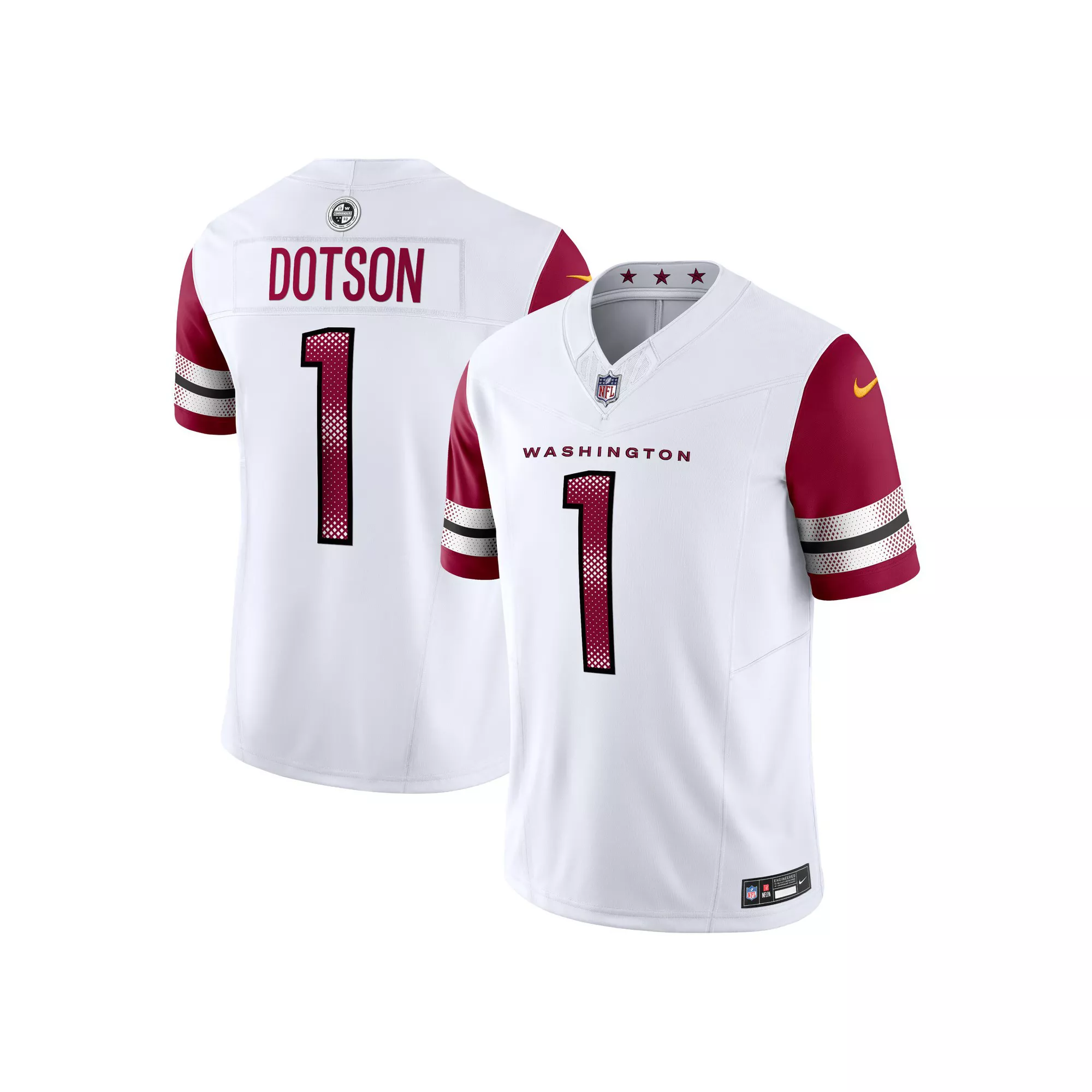Men's Nike Jahan Dotson White Washington Commanders Vapor F.U.S.E. Limited  Jersey