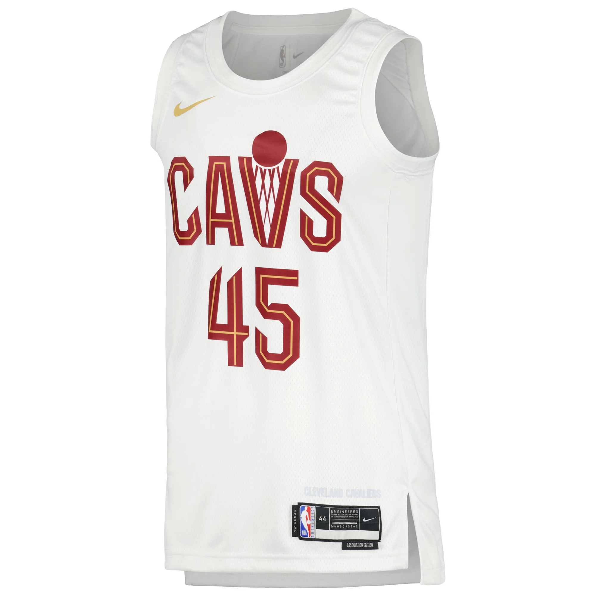 Unisex Nike Donovan Mitchell White Cleveland Cavaliers Swingman Jersey - Association Edition