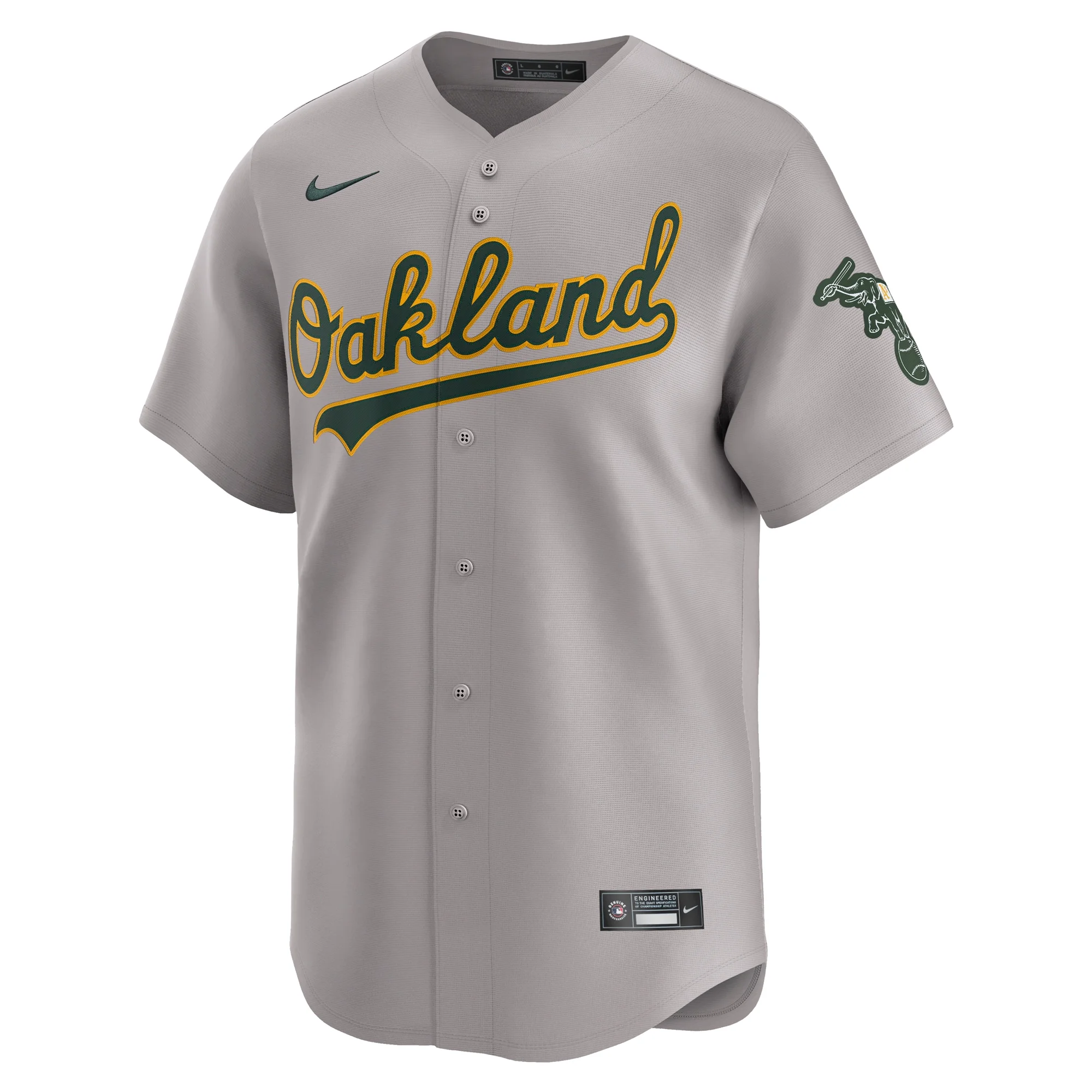 Men's Nike Gray Oakland Athletics Away Limited Jersey