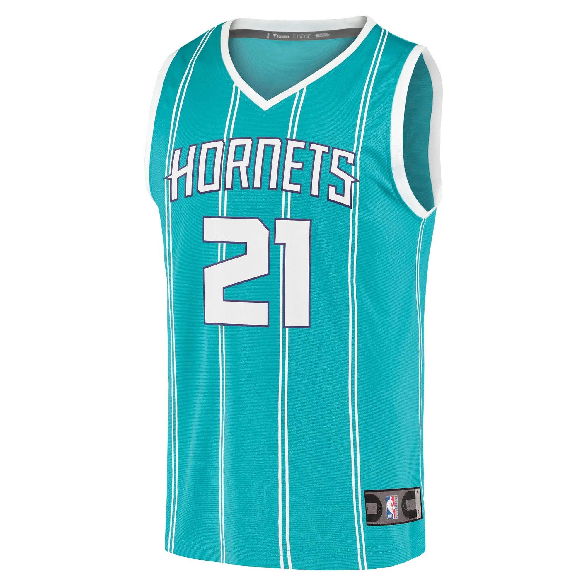 Youth Fanatics JT Thor Teal Charlotte Hornets 2021/22 Fast Break Replica Jersey - Icon Edition