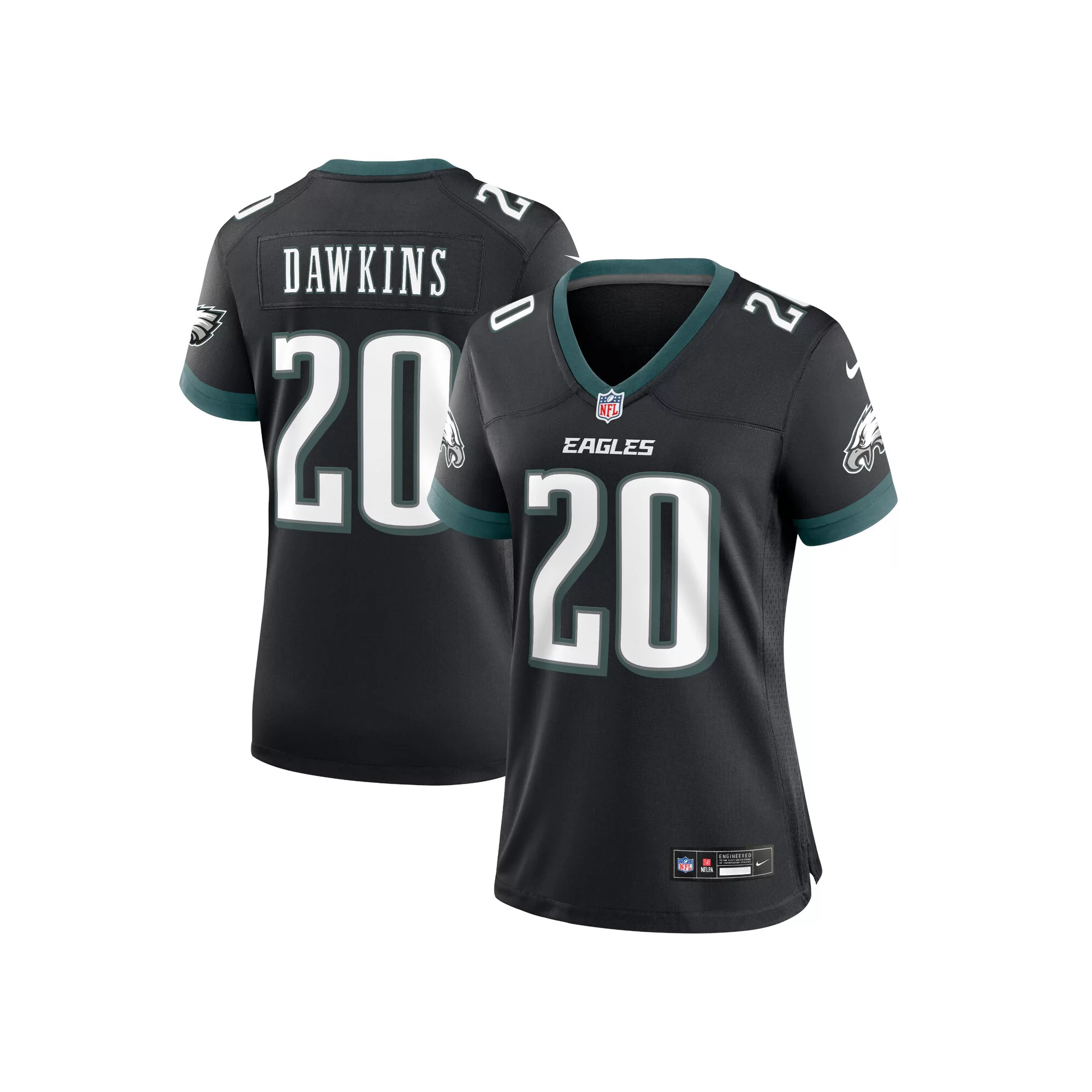 Women's Nike Brian Dawkins Black Philadelphia Eagles Alternate Game Jersey