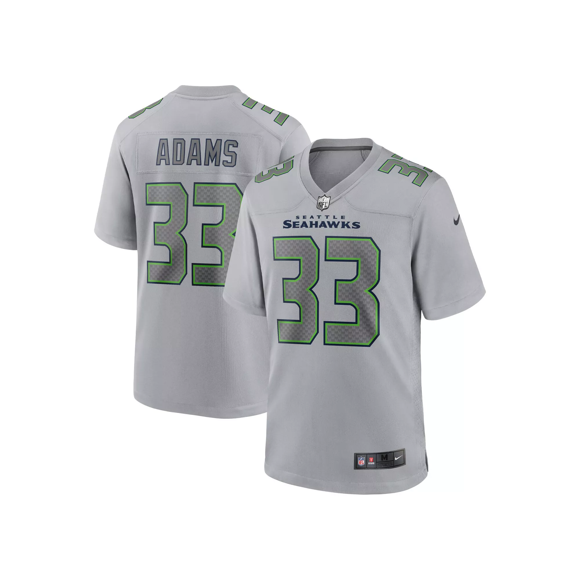 Men's Nike Jamal Adams Gray Seattle Seahawks Atmosphere Fashion Game Jersey