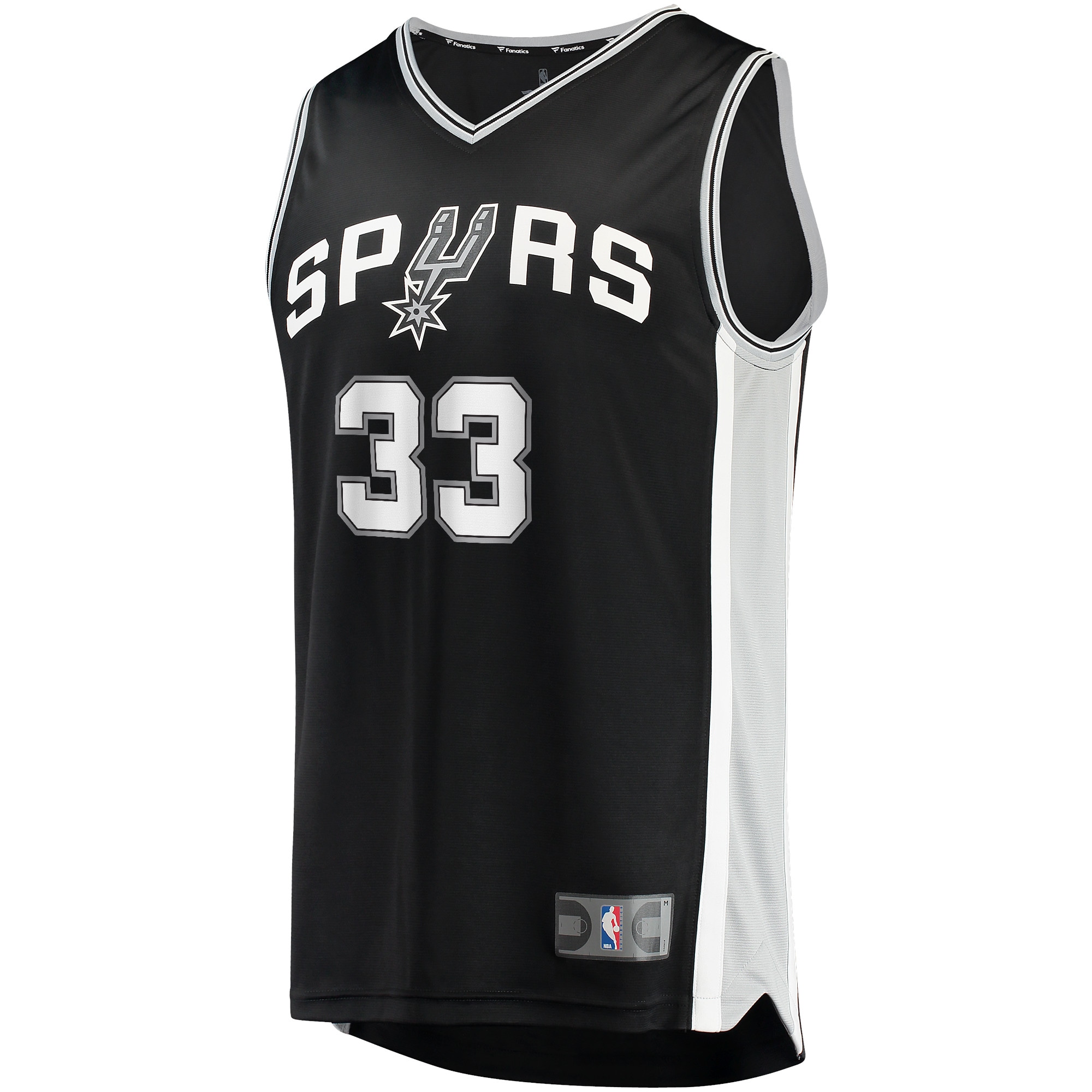 Men's Fanatics Tre Jones Black San Antonio Spurs Fast Break Replica Jersey - Icon Edition