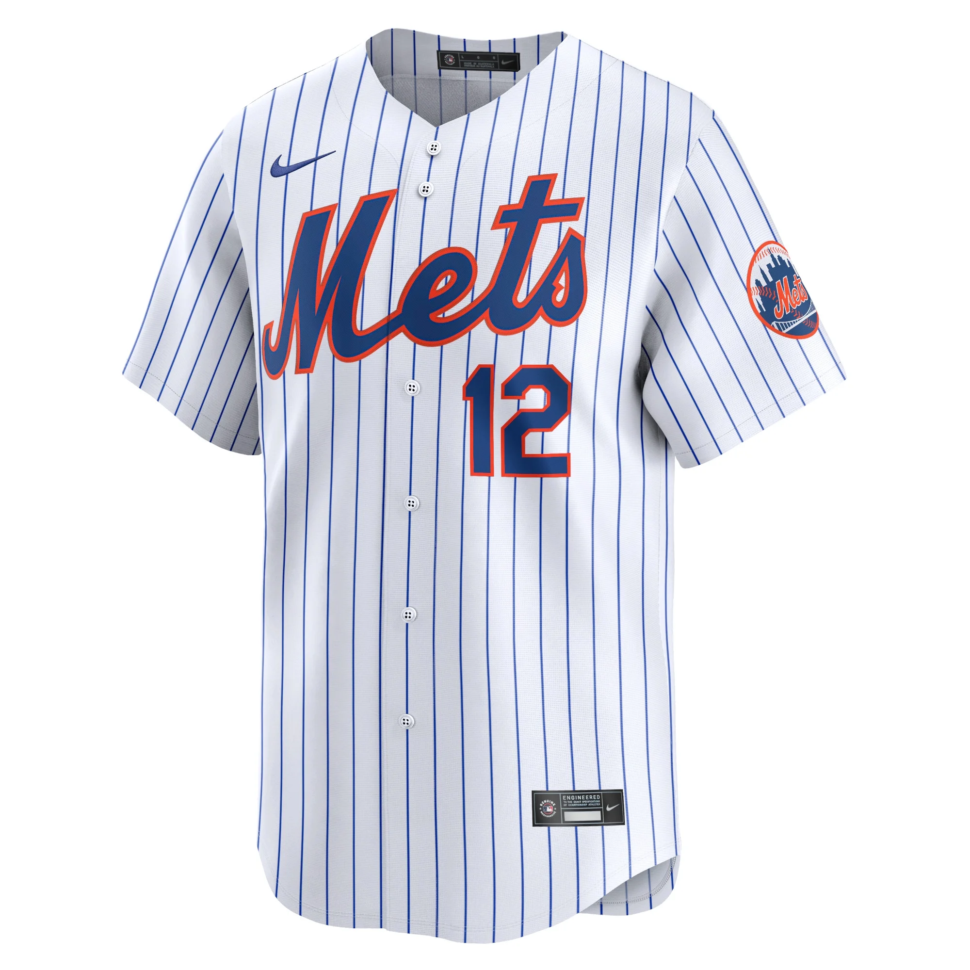 Men's Nike Francisco Lindor White New York Mets Home Limited Player Jersey