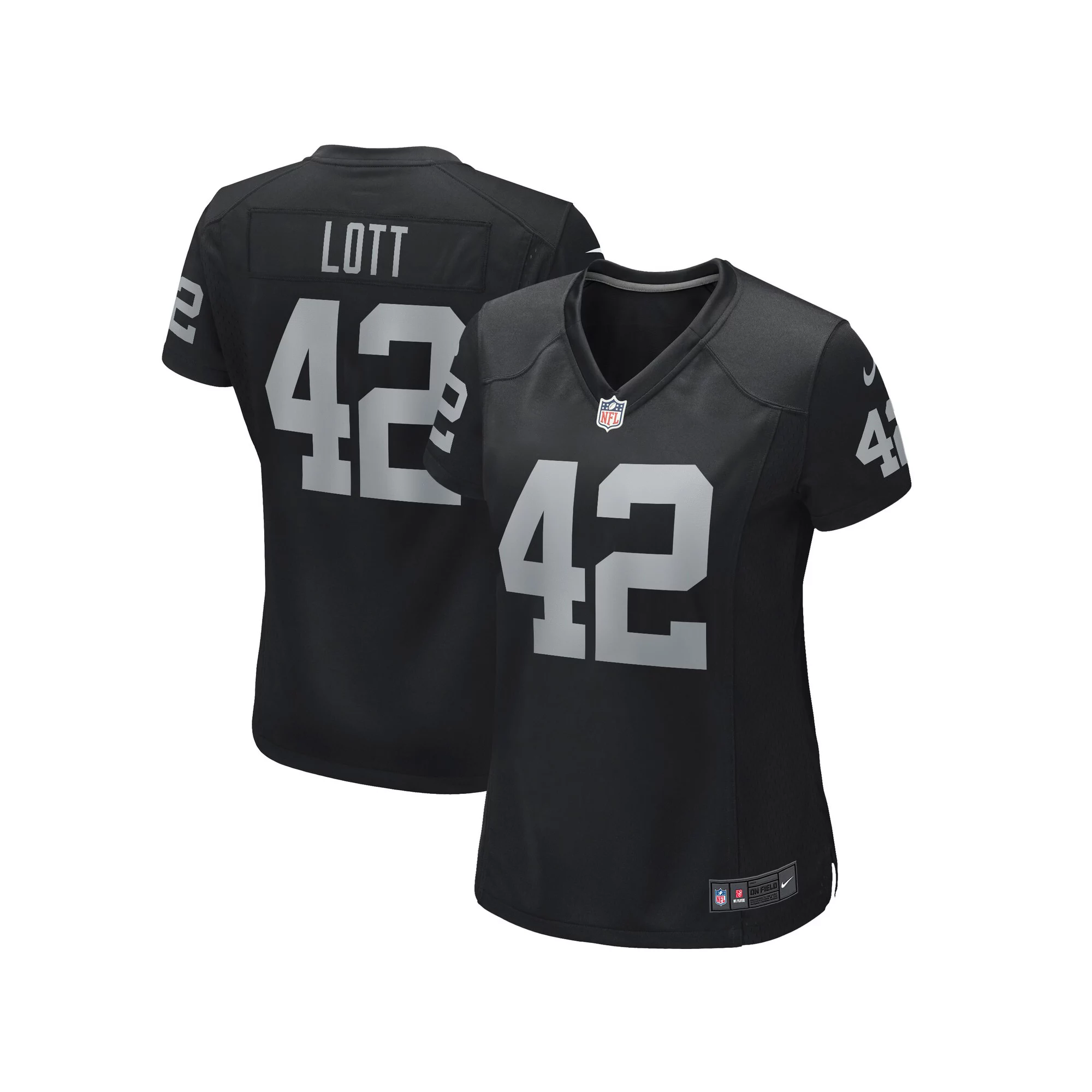 Women's Nike Ronnie Lott Black Las Vegas Raiders Game Retired Player Jersey
