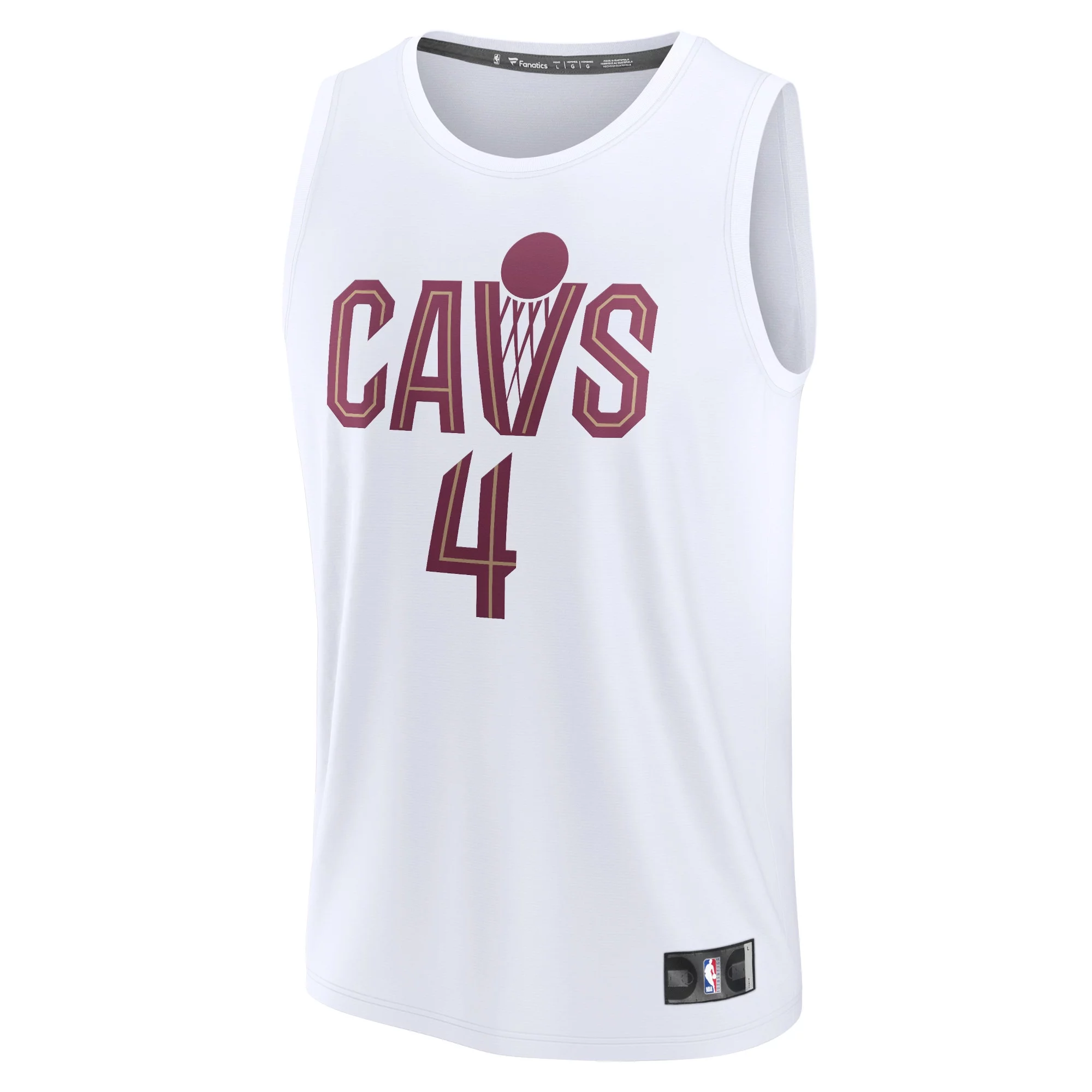 Men's Fanatics Evan Mobley White Cleveland Cavaliers Fast Break Replica Jersey - Association Edition