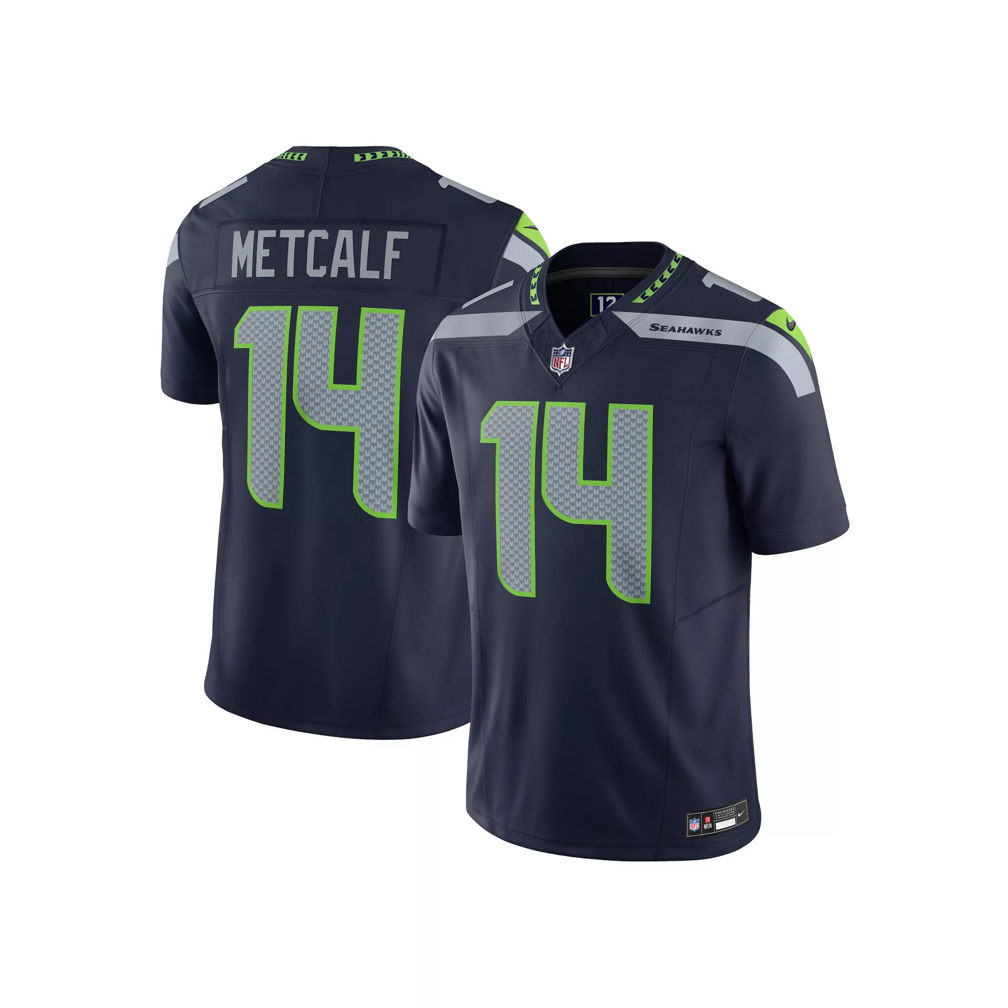 Men's Nike DK Metcalf Navy Seattle Seahawks Vapor F.U.S.E. Limited Jersey