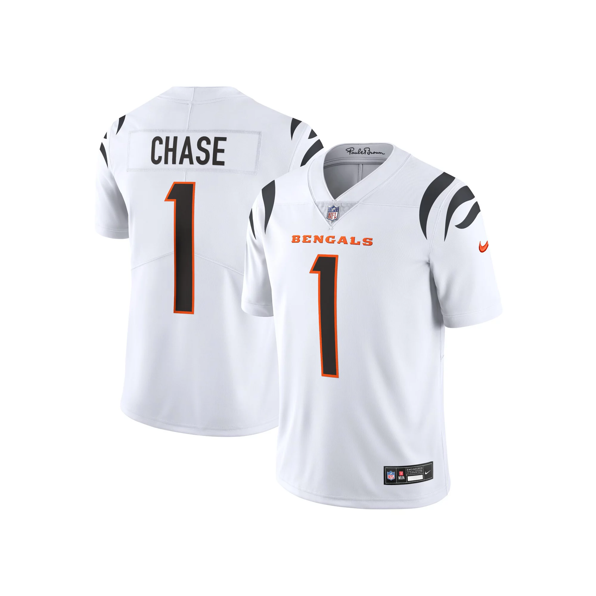Men's Nike Ja'Marr Chase White Cincinnati Bengals  Vapor Untouchable Limited Jersey