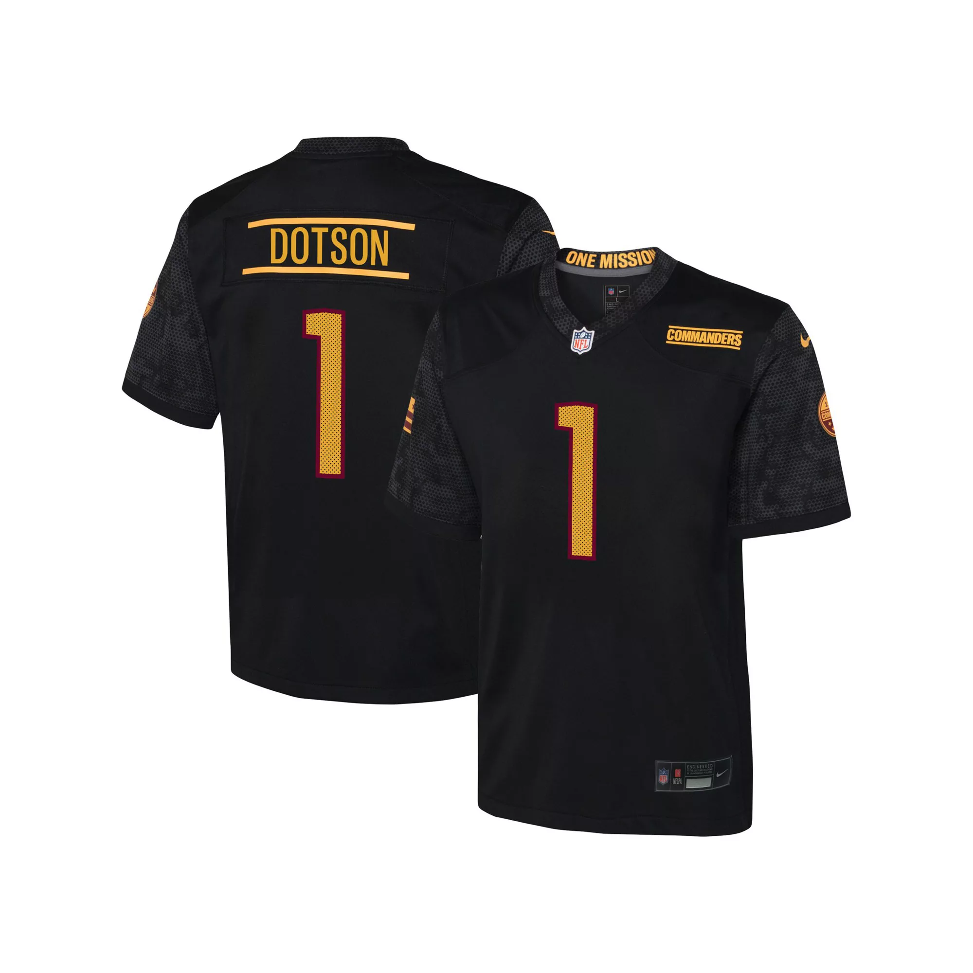 Youth Nike Jahan Dotson Black Washington Commanders Game Jersey