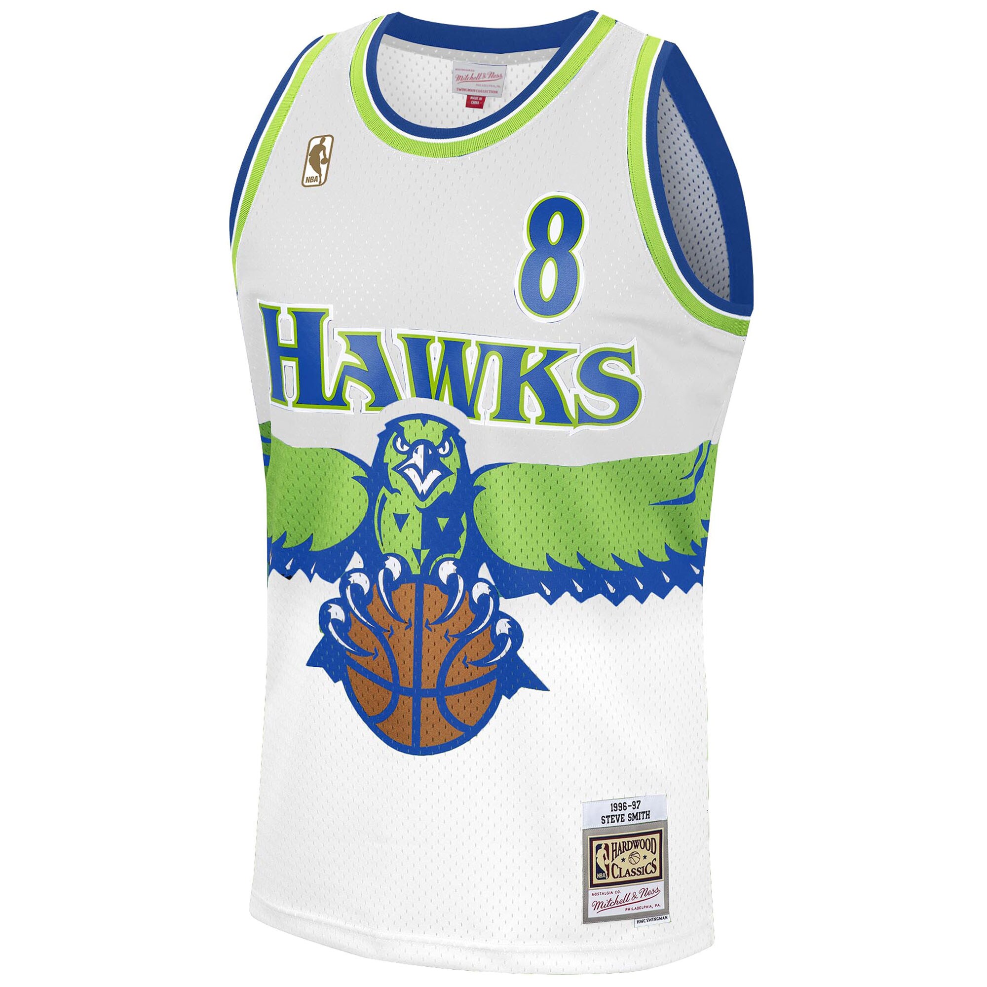Steve Smith Atlanta Hawks Mitchell & Ness 1996-97 Hardwood Classics Reload 3.0 Swingman Jersey - White
