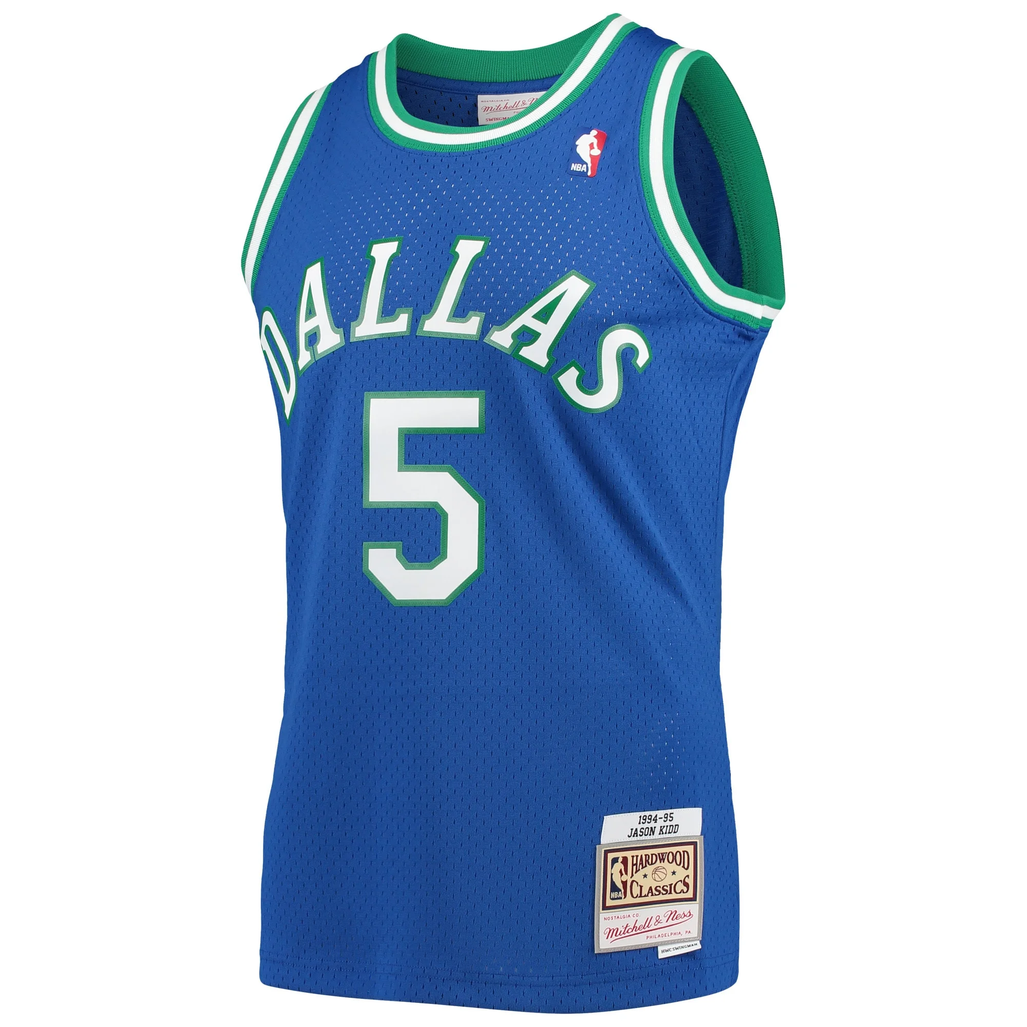 Men's Mitchell & Ness Jason Kidd Blue Dallas Mavericks Hardwood Classics Swingman Jersey