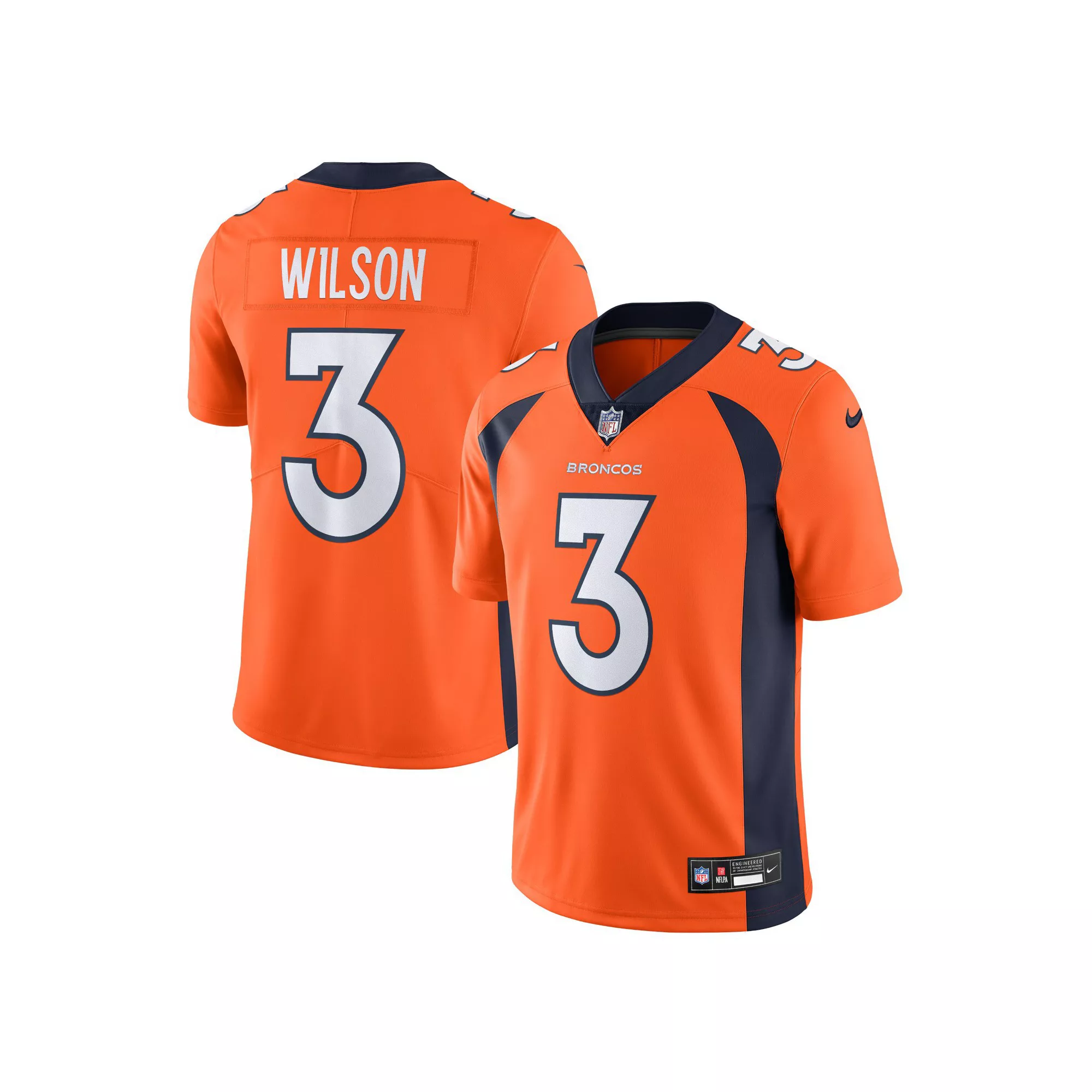 Men's Nike Russell Wilson Orange Denver Broncos  Vapor Untouchable Limited Jersey